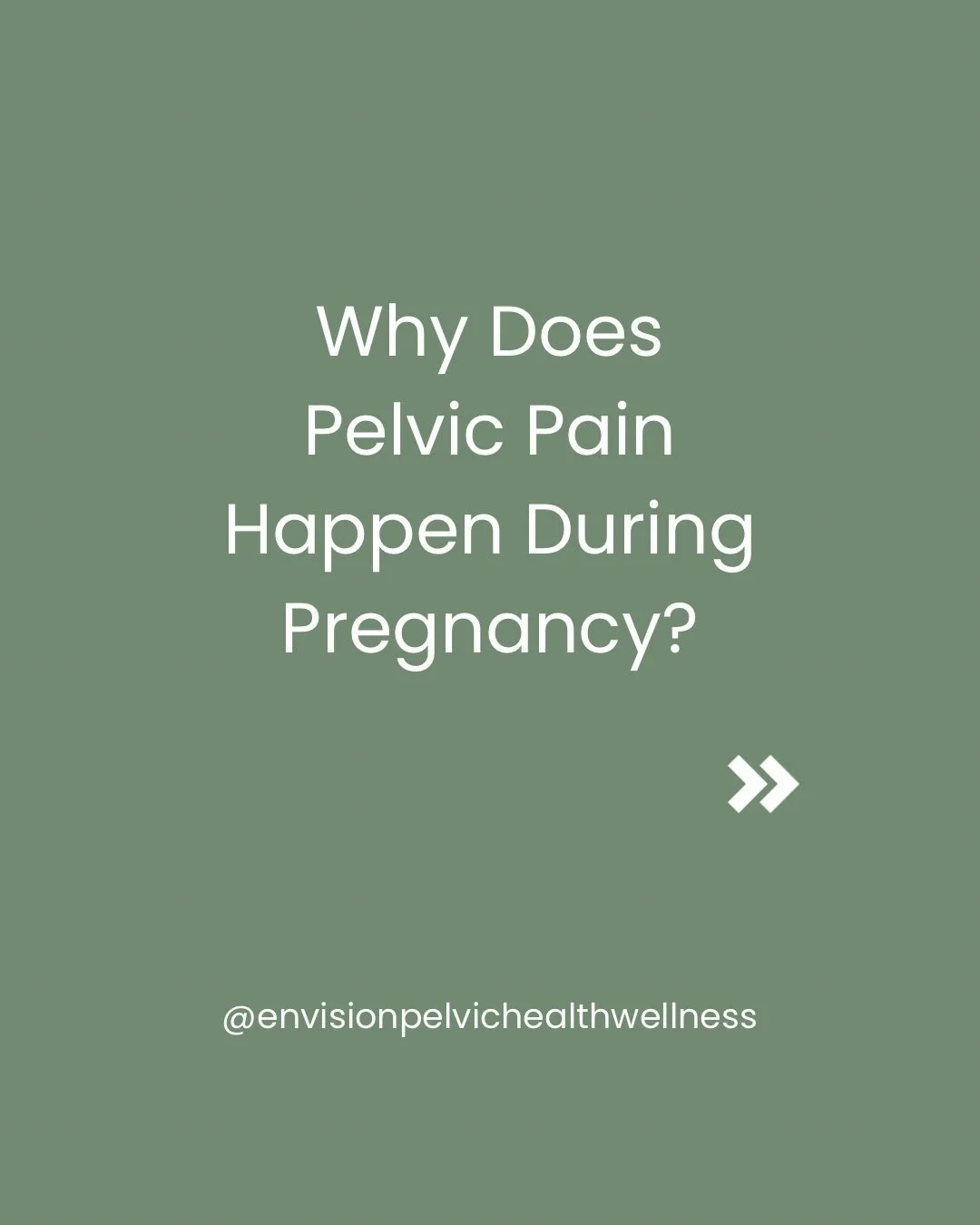 Pelvic pain during pregnancy has real, physical causes &mdash; not just &ldquo;pregnancy discomfort.&rdquo;

Hormones, posture, joint stress, and muscle changes all play a role.

Pelvic floor physical therapy can help you move more comfortably and co