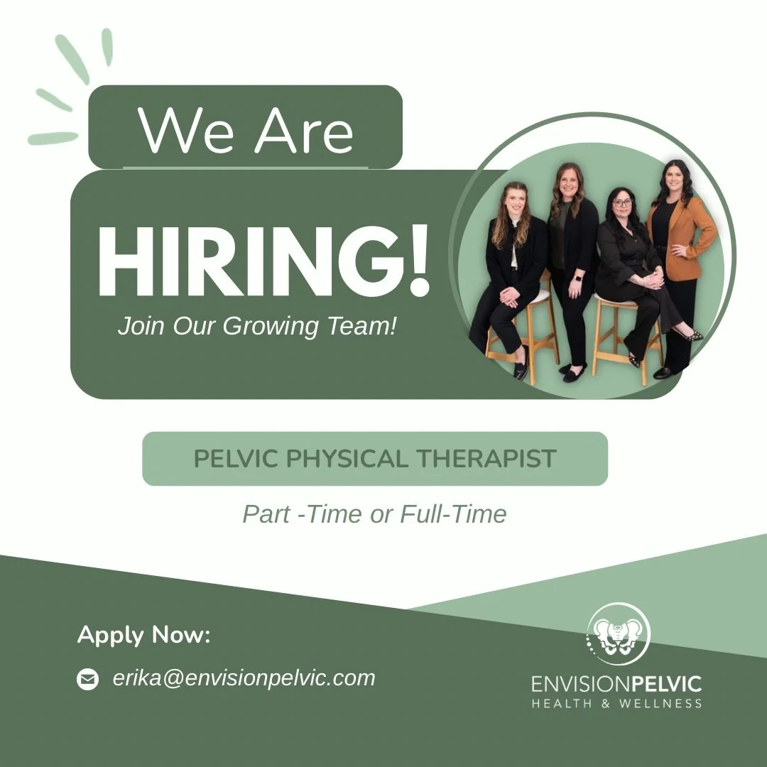 💚 We&rsquo;re growing and looking to add a pelvic floor physical therapist to our team at Envision Pelvic Health &amp; Wellness.

Join a close-knit team in a specialized pelvic therapy clinic where care is always one-on-one, unhurried, and delivered