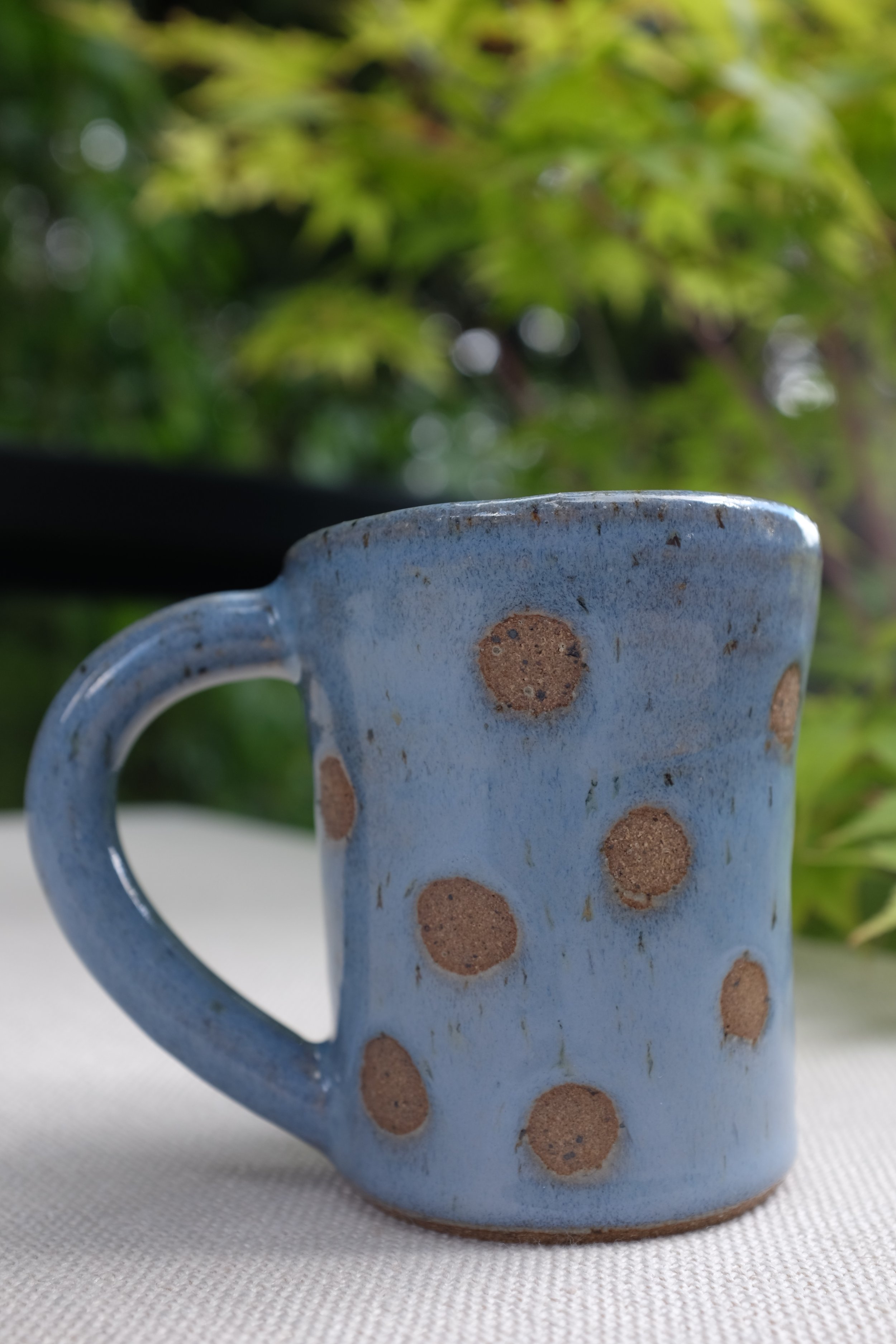 Polka Dot Latte Mug | Wheel-thrown