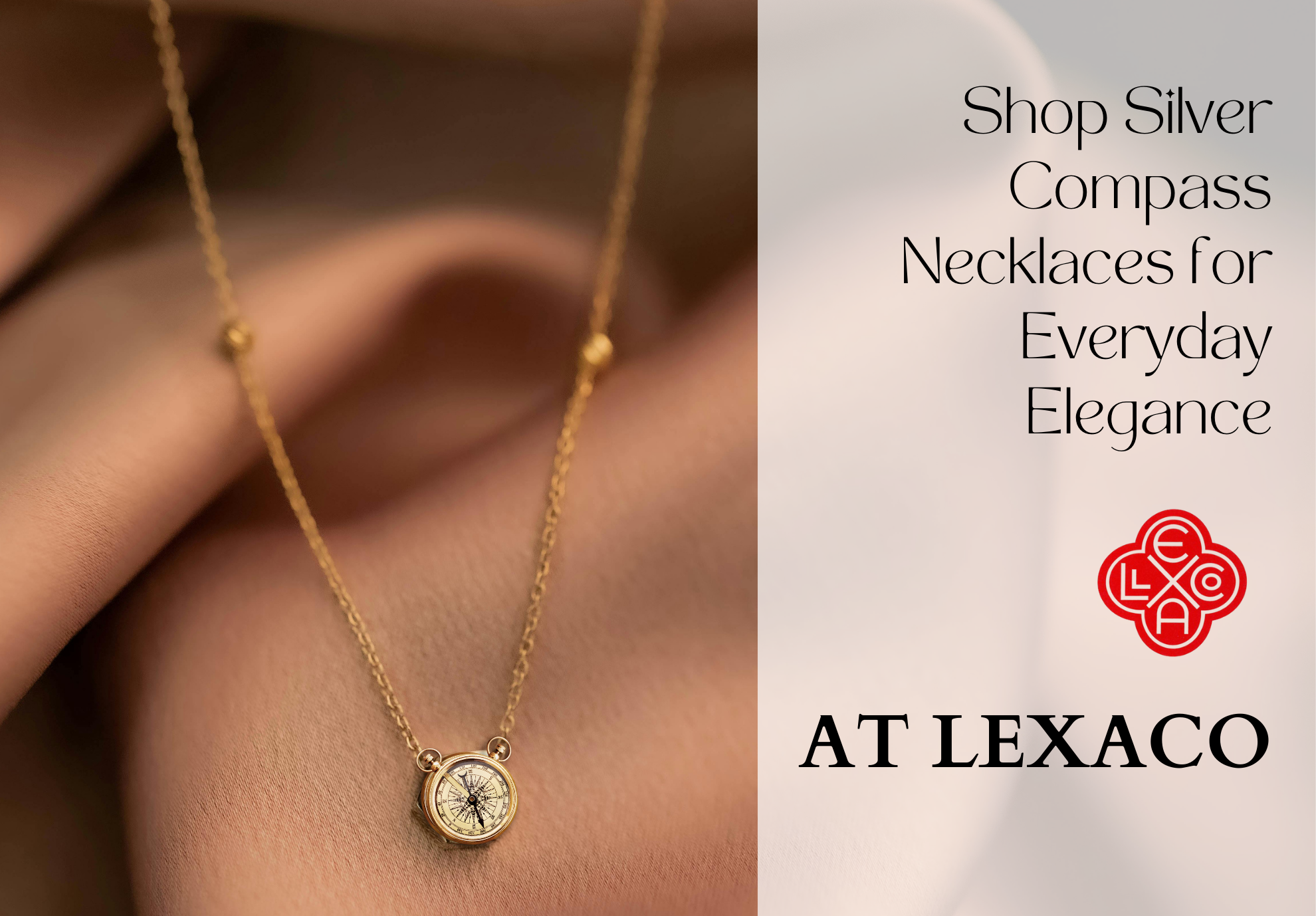 Shop Silver Compass Necklaces for Everyday Elegance at Lexaco