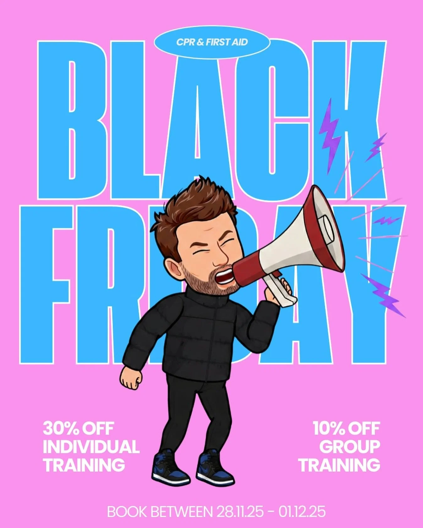 We&rsquo;re making some NOISE about our Black Friday deal! 

Stop putting it off. Start the new year certified, confident and actually knowing what to do in an emergency.

👍 30% OFF individual classes 👉 Link in bio
👍 10% OFF workplace and group 👉