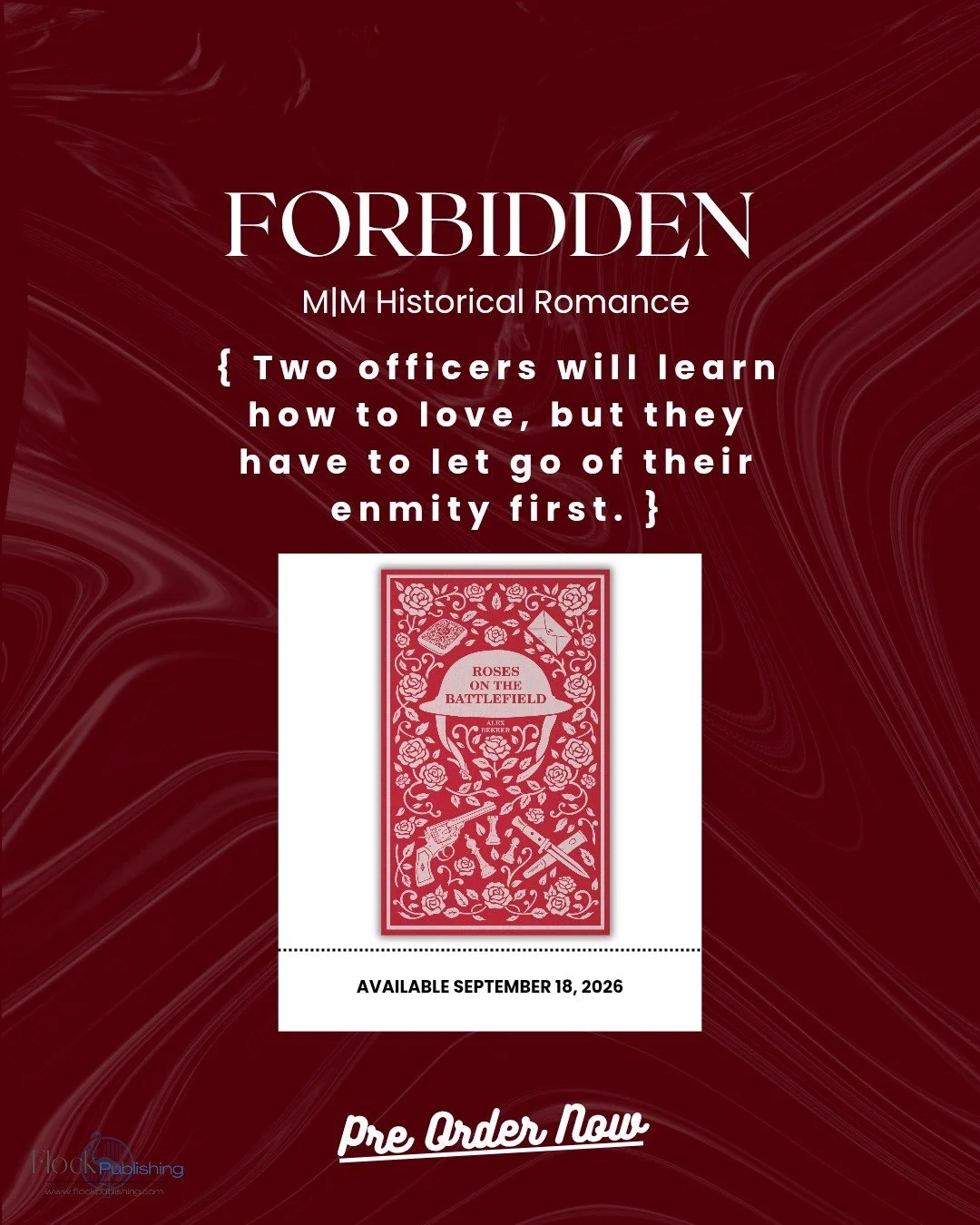 Two More Weeks!

Forbidden M|M Historical Romance - Reserve your copy now

Roses on the Battlefield by @alex.bekker.writes 

Amazon US: https://amzn.to/4ePLQgo
Amazon UK: https://amzn.to/4eQznKN
B&amp;N: https://bit.ly/4gjcZZH

Find it on Goodreads: 