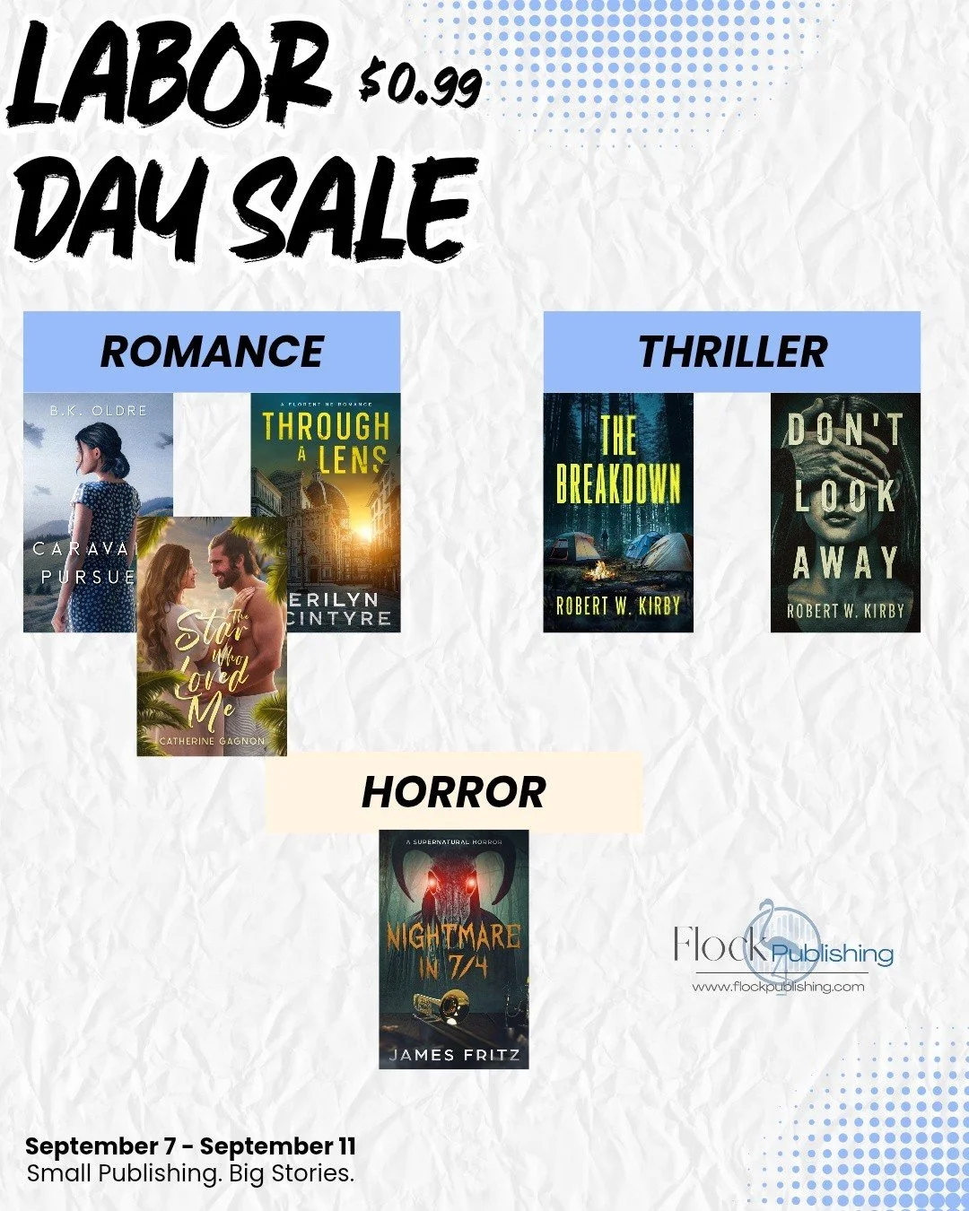 🚨$0.99 SALE🚨

You deserve a break as well! Sit back and relax with one of these books on sale.

Historical Romance
Caravans Pursued by BK Oldre
https://amzn.to/4hcLTVO

Romantic Suspense
Through a Lens by Jerilyn McIntyre
https://amzn.to/3VqCFuf

C