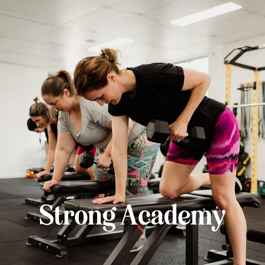 Want some extra support + accountability to help you build strength + work towards your goals? Strong Academy is where it's at! 😉

Strong academy is our signature small group personal training membership! Join a squad of 5 members to 1 trainer and w