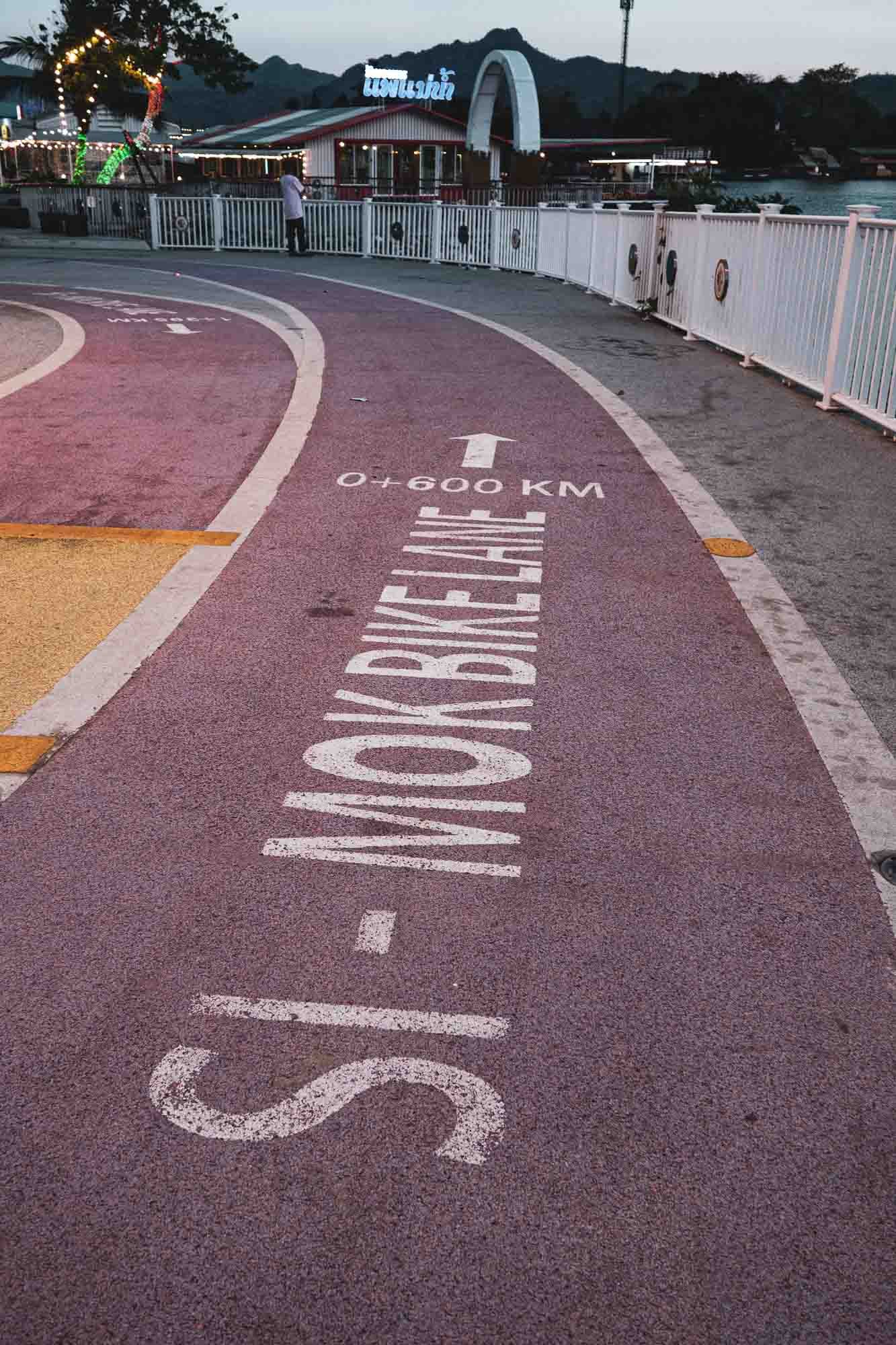 Thailand has invested in some excellent bike roads.