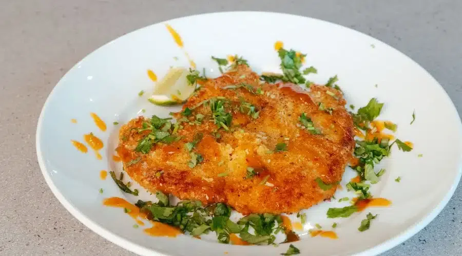 Pheasant Schnitzel With Mango Chilli Sauce