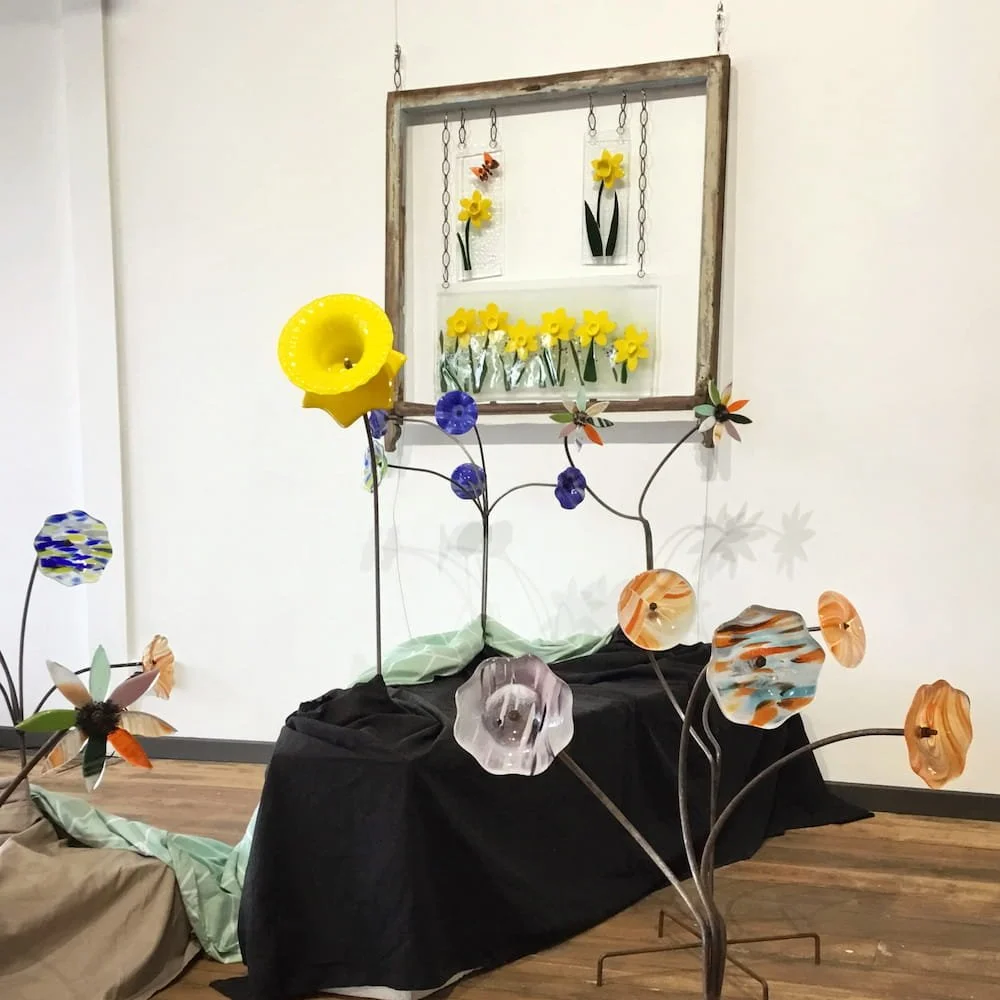 Contemporary Australian Warm Glass Art FLORAL FLIGHTS OF FANTASY