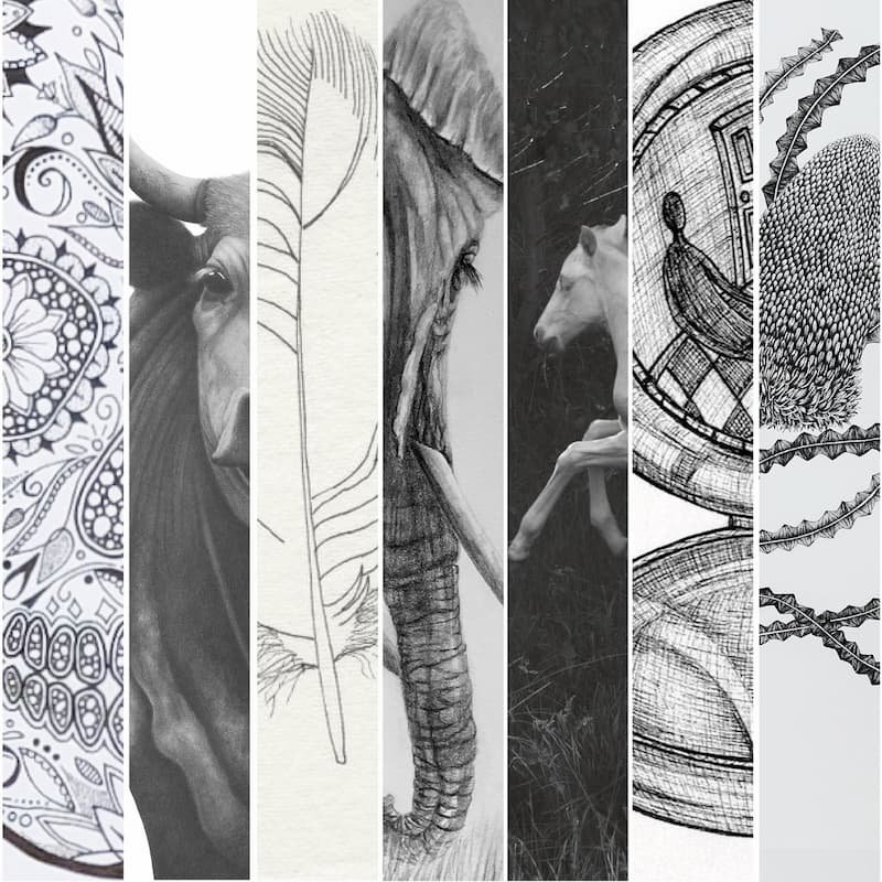 Uncoloured Limited Palette Monochrome Artwork