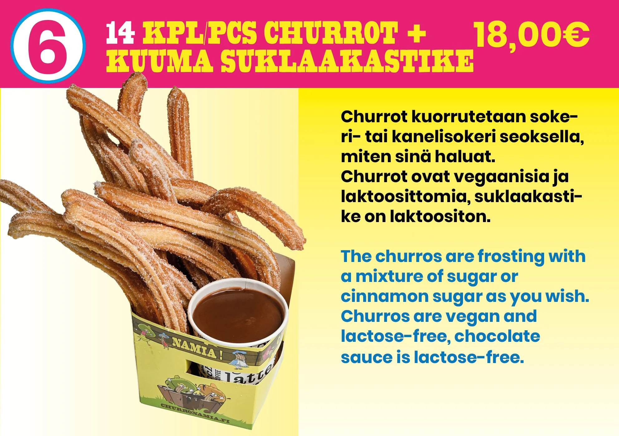 Churrot ja suklaakastike