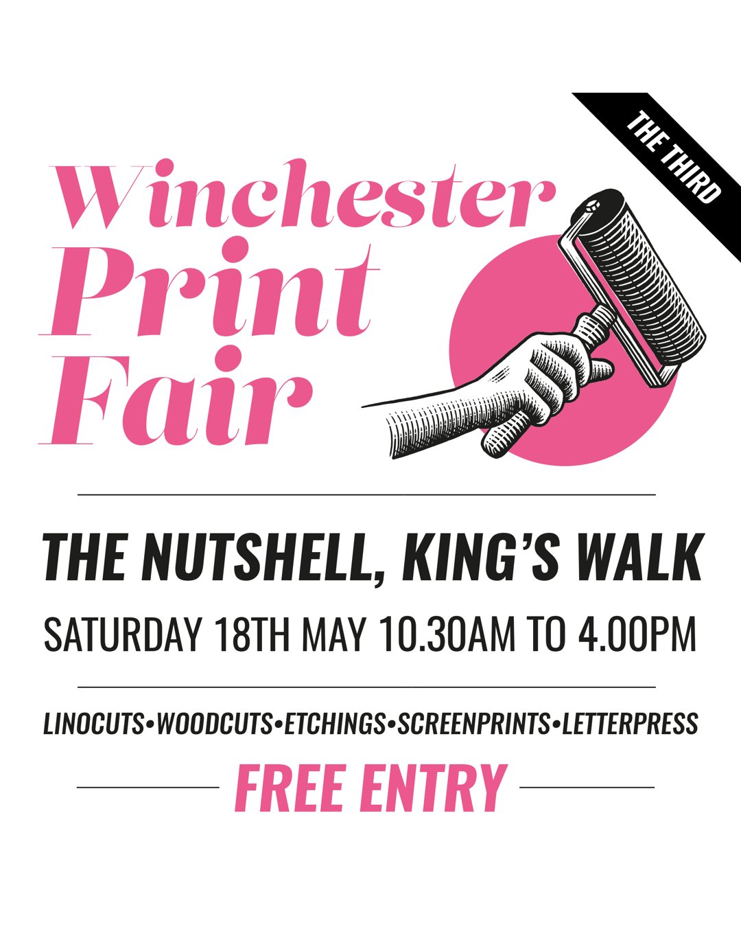 In a little under a month's time, I'll be showing my work at @winchesterprintfair! 

As always, it's a ✨beautiful✨ line up of wonderful printmakers, and I'm honoured to be a part of it! Running for one day only, this free event will delight you with 