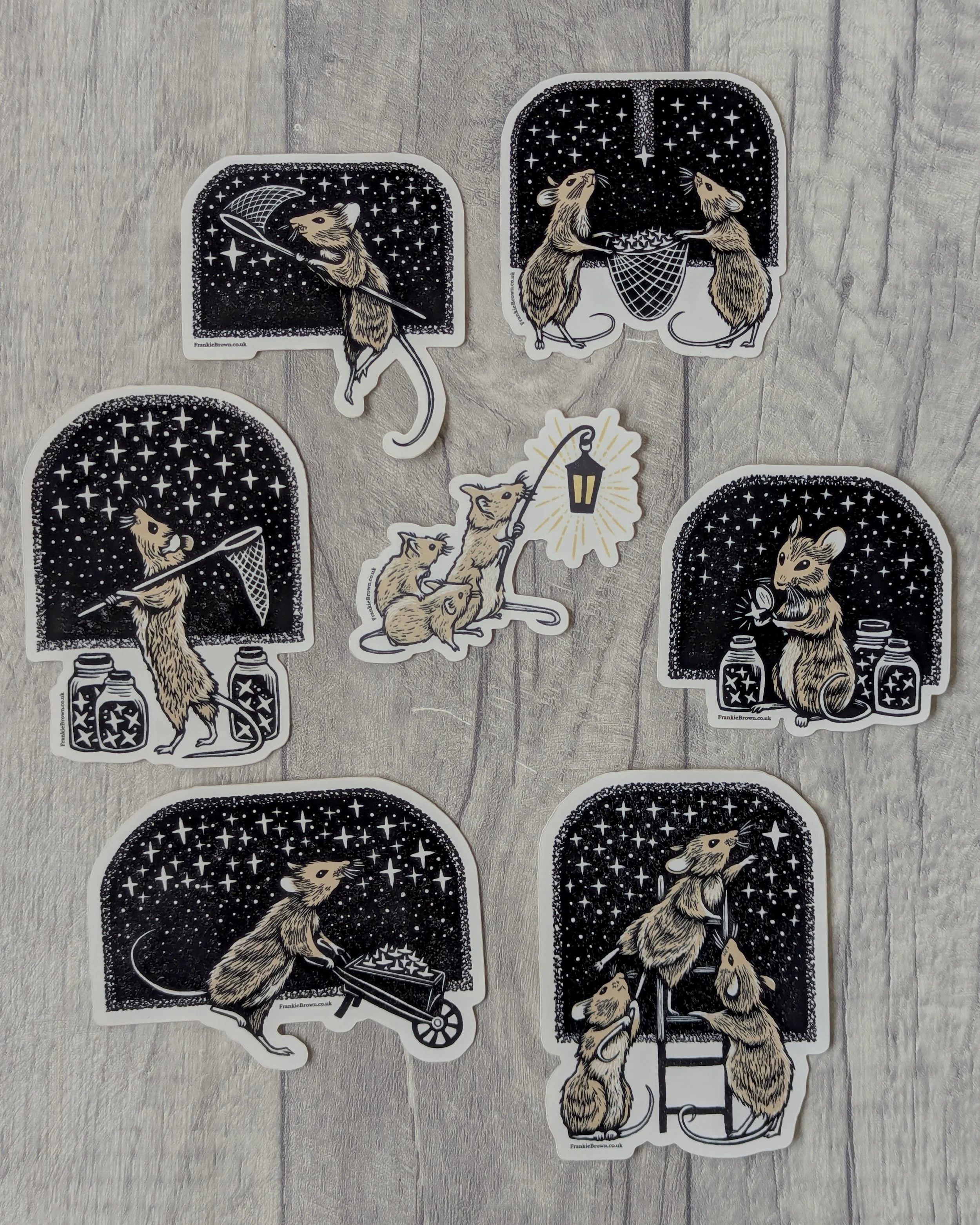 'Mice Collection' Vinyl Stickers