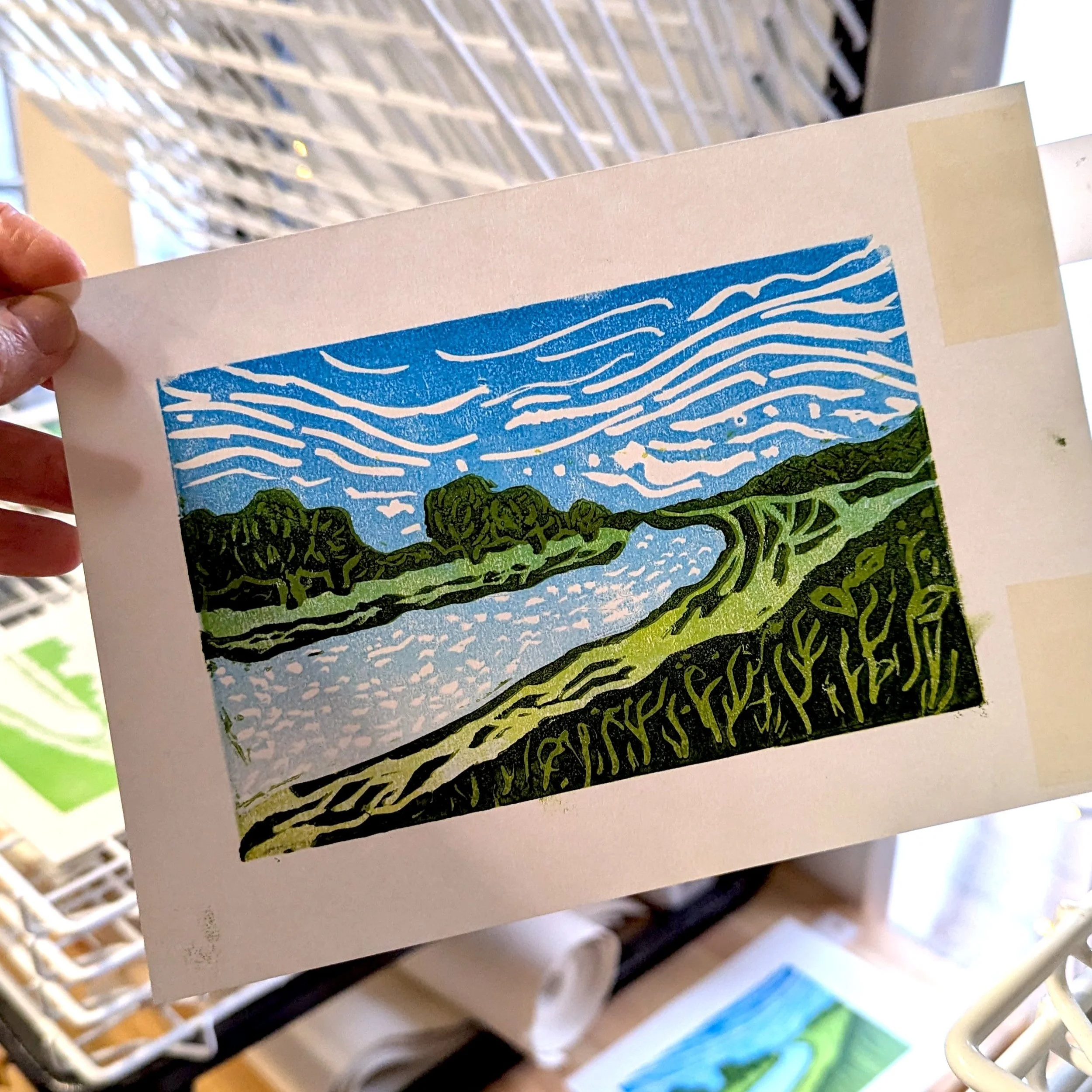 Beginner Friendly Reduction Linocut Workshop with Frankie Brown in Portsmouth Hampshire
