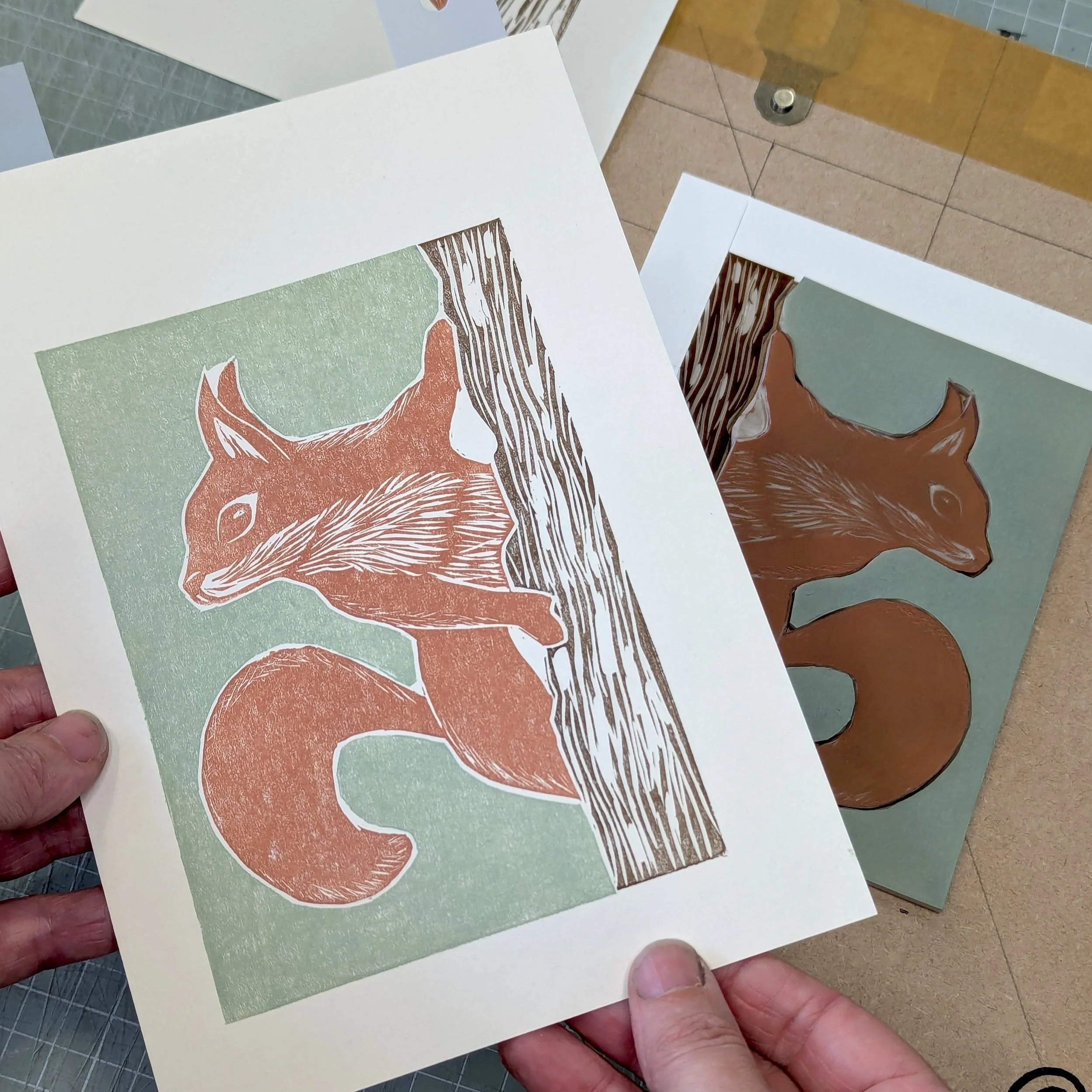 Beginner Friendly Jigsaw Linocut Workshop with Frankie Brown in Portsmouth Hampshire