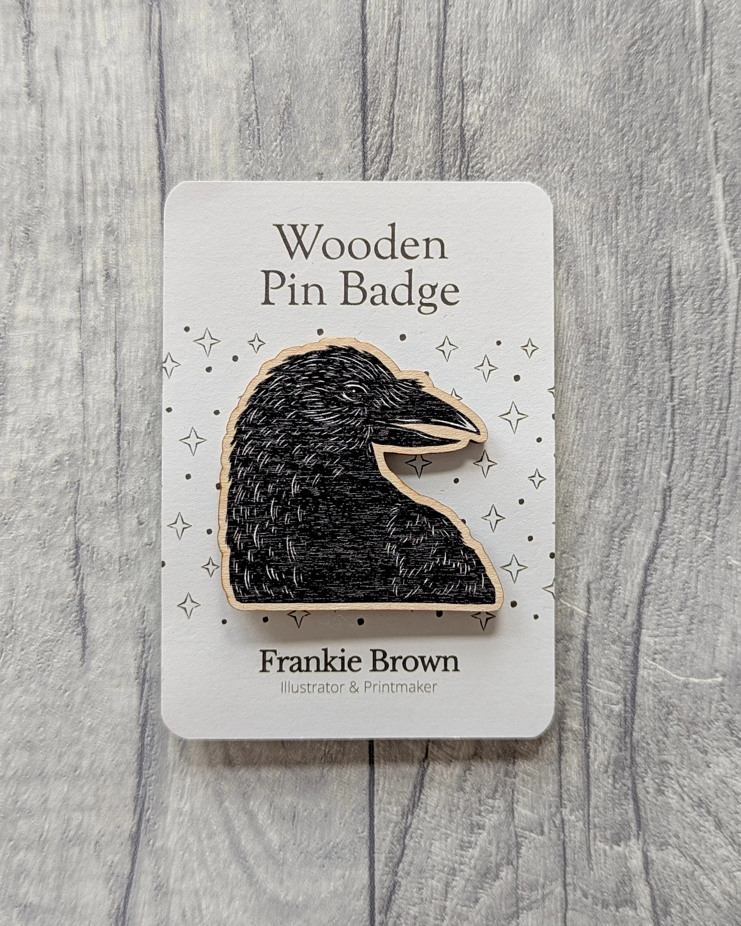 Frankie-Brown-Pin-Badge-Wooden-Crow-Bird-01.jpg