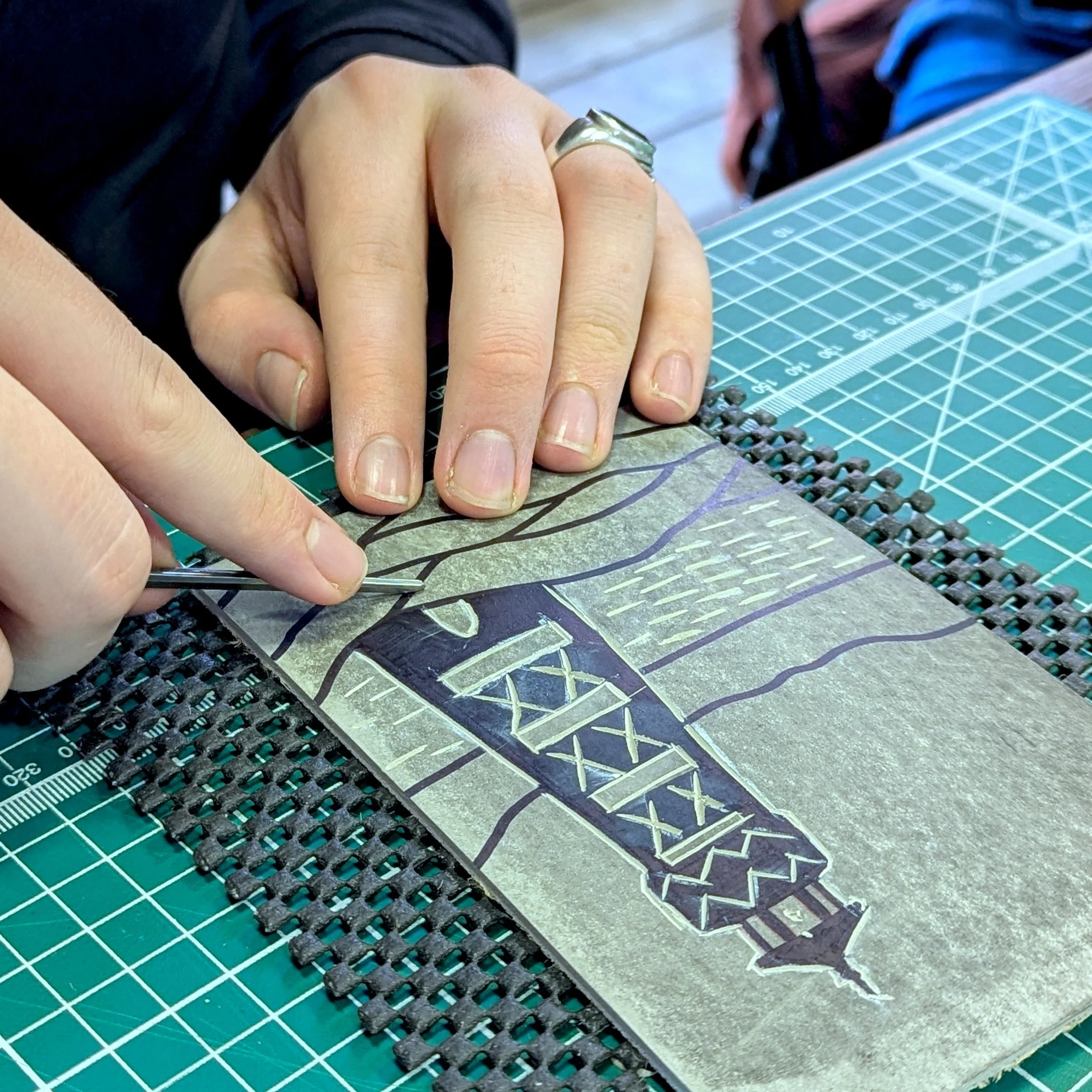 Beginner Friendly Linocut Workshop Taster Session with Frankie Brow in Portsmouth Hampshire