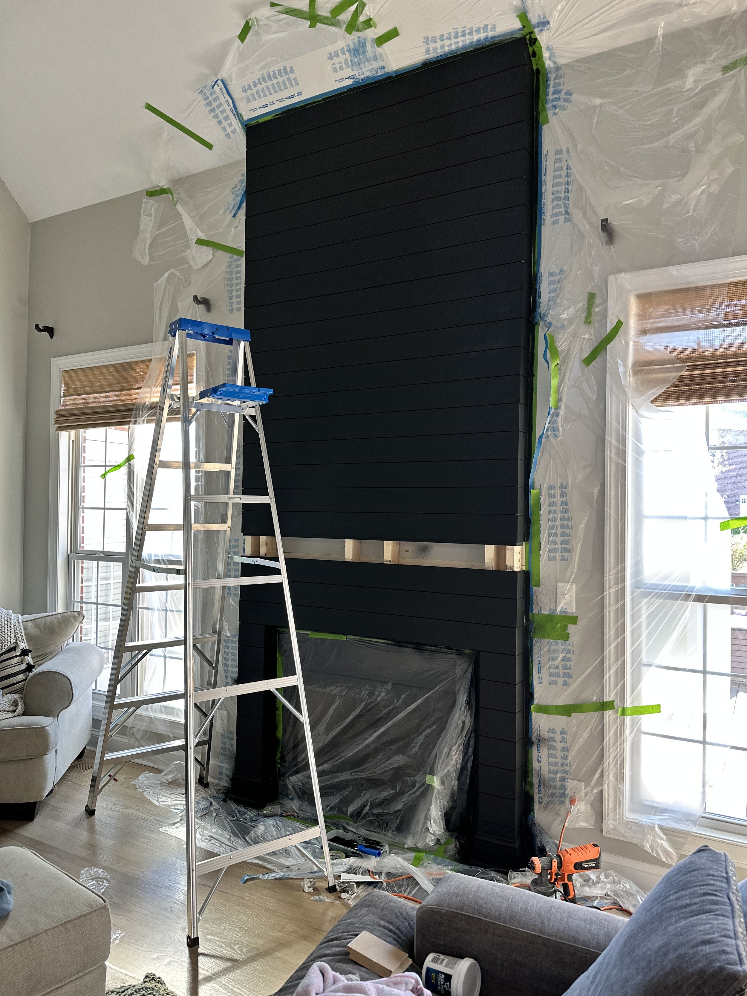 painting the fireplace black