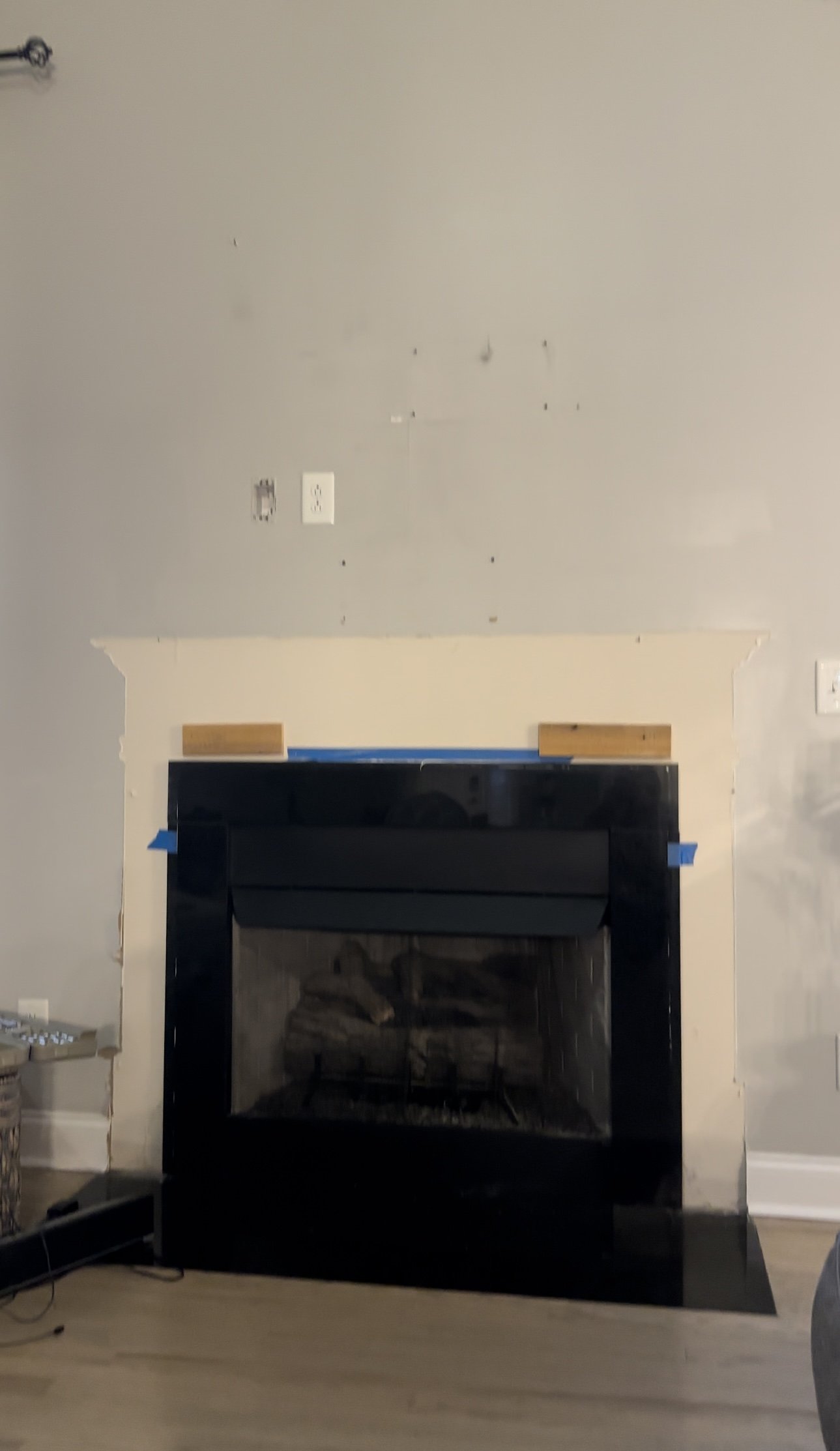 fireplace build before