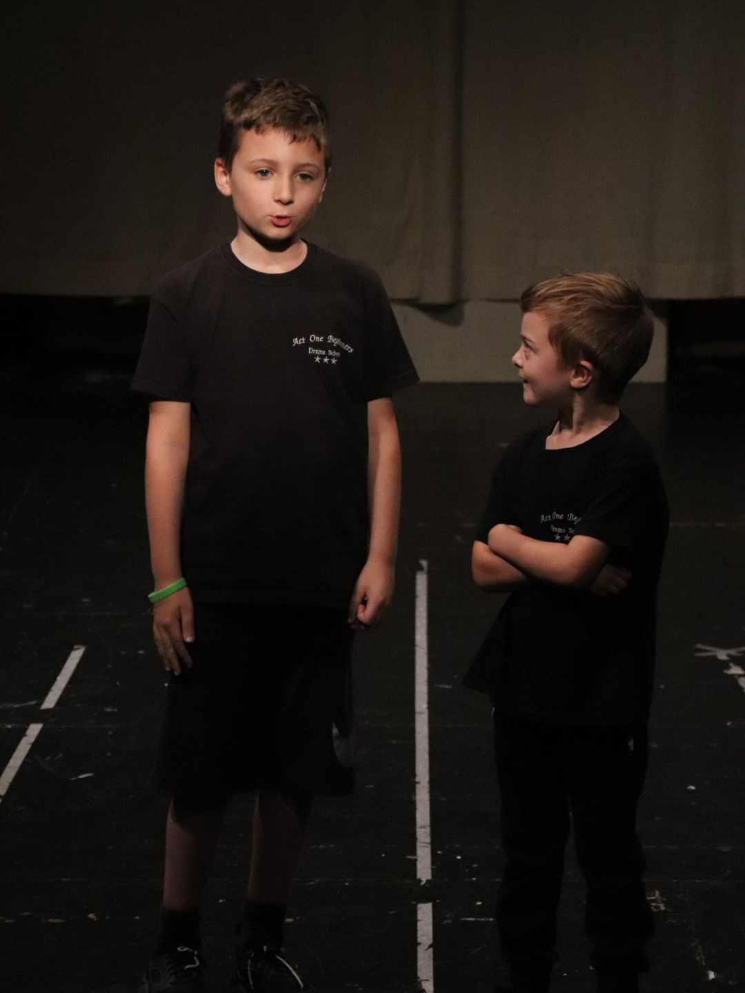 Children performing in a musical theatre production