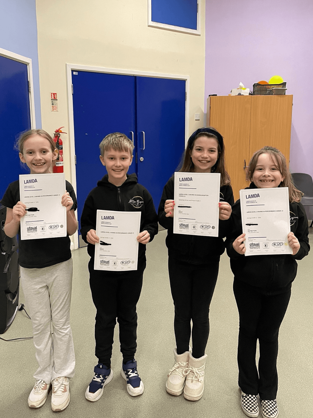 Student LAMDA exam results at Act One Beginners near East Grinstead