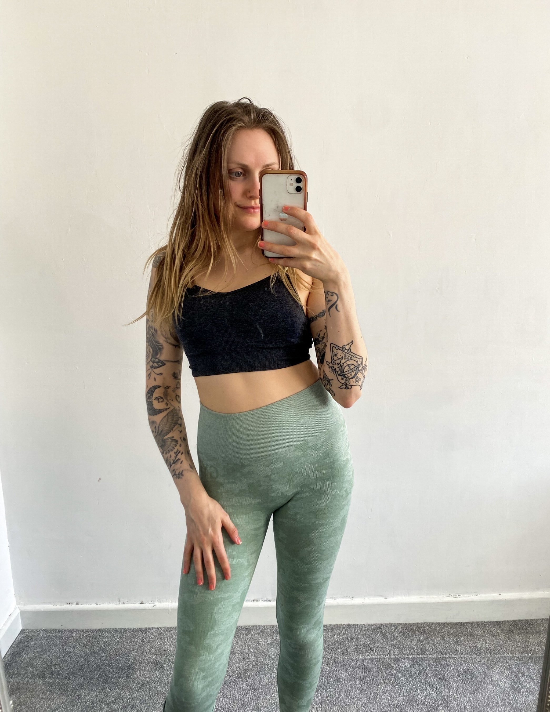 Gymshark camo seamless leggings - Sage green