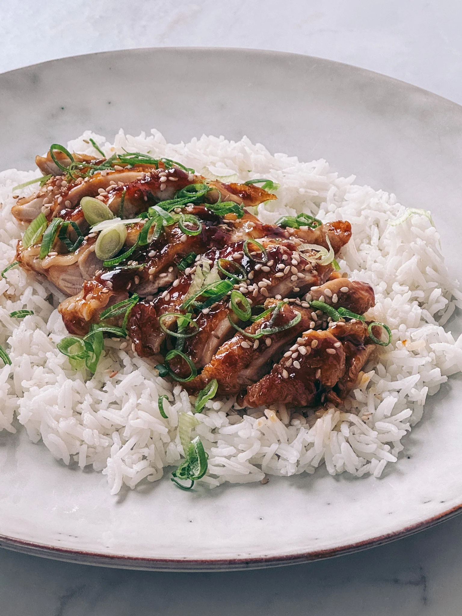 Chicken Teriyaki mit Reis und Brokkoli