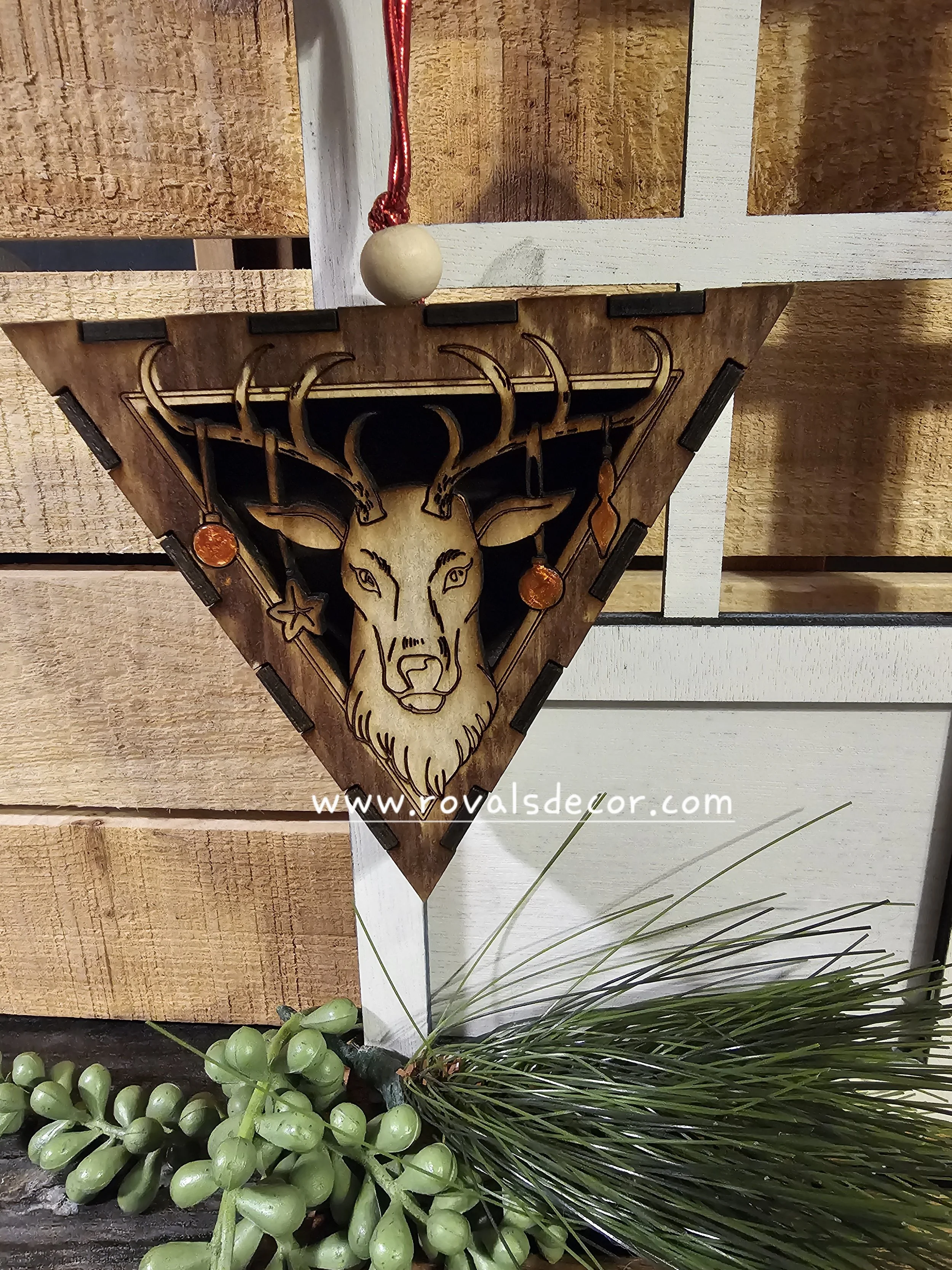 3D Christmas Deer Ornament