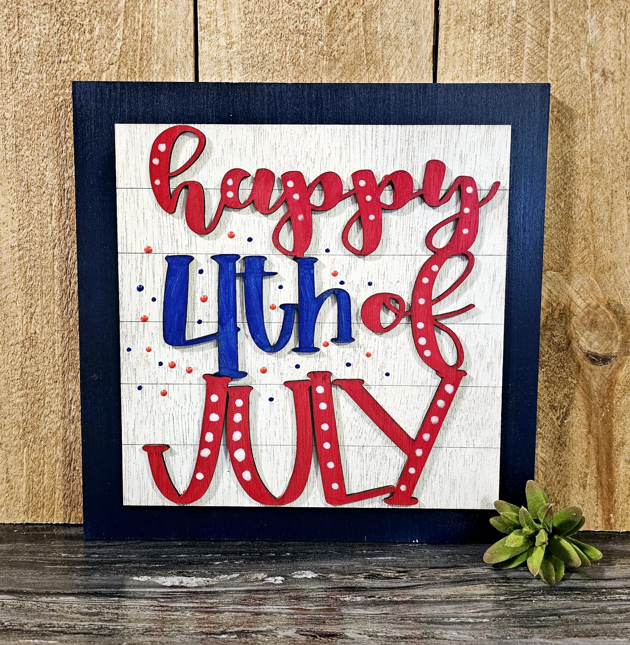 Happy July 4th Ladder Tile