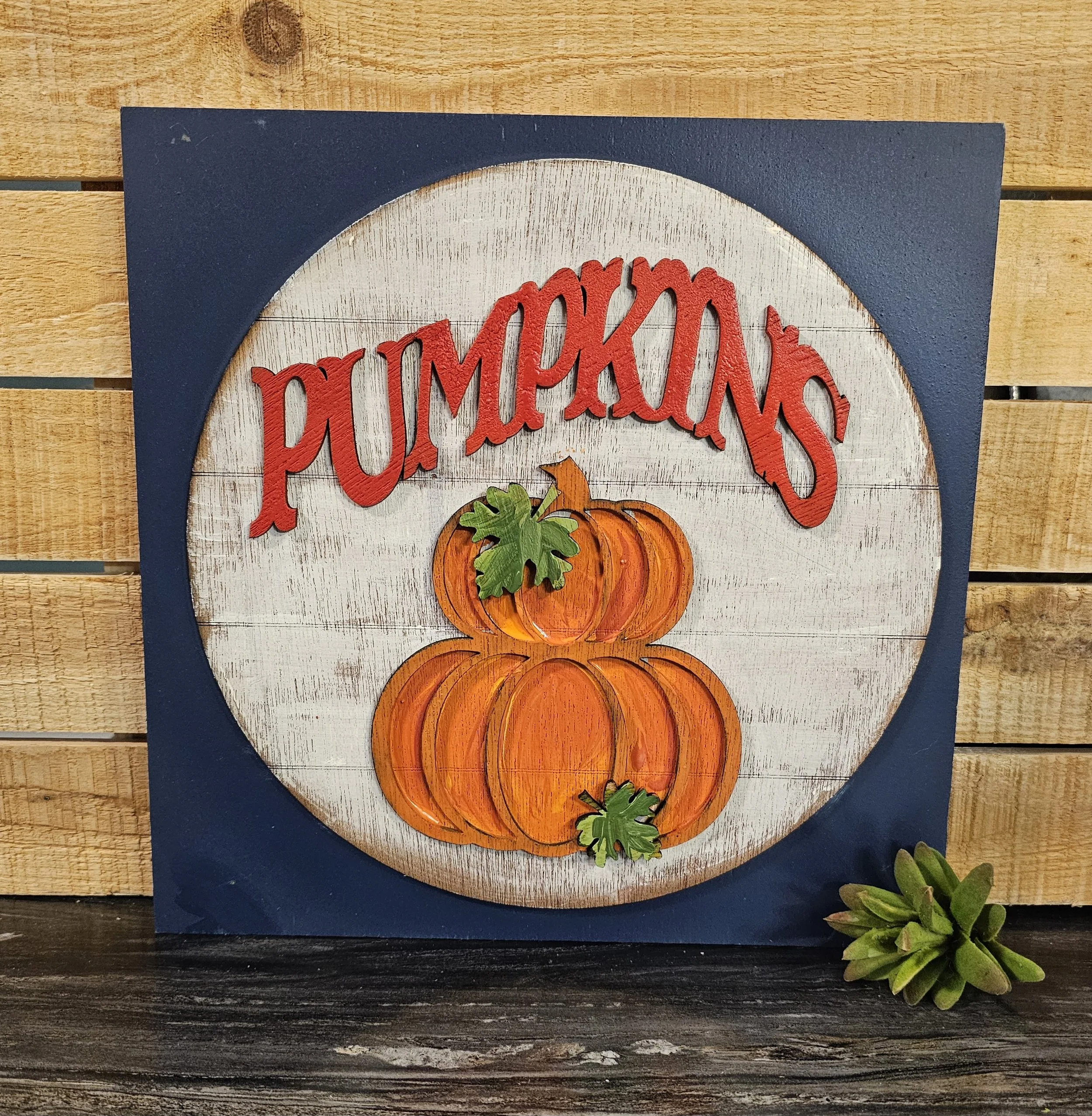 Round Dbl Pumpkin Tile