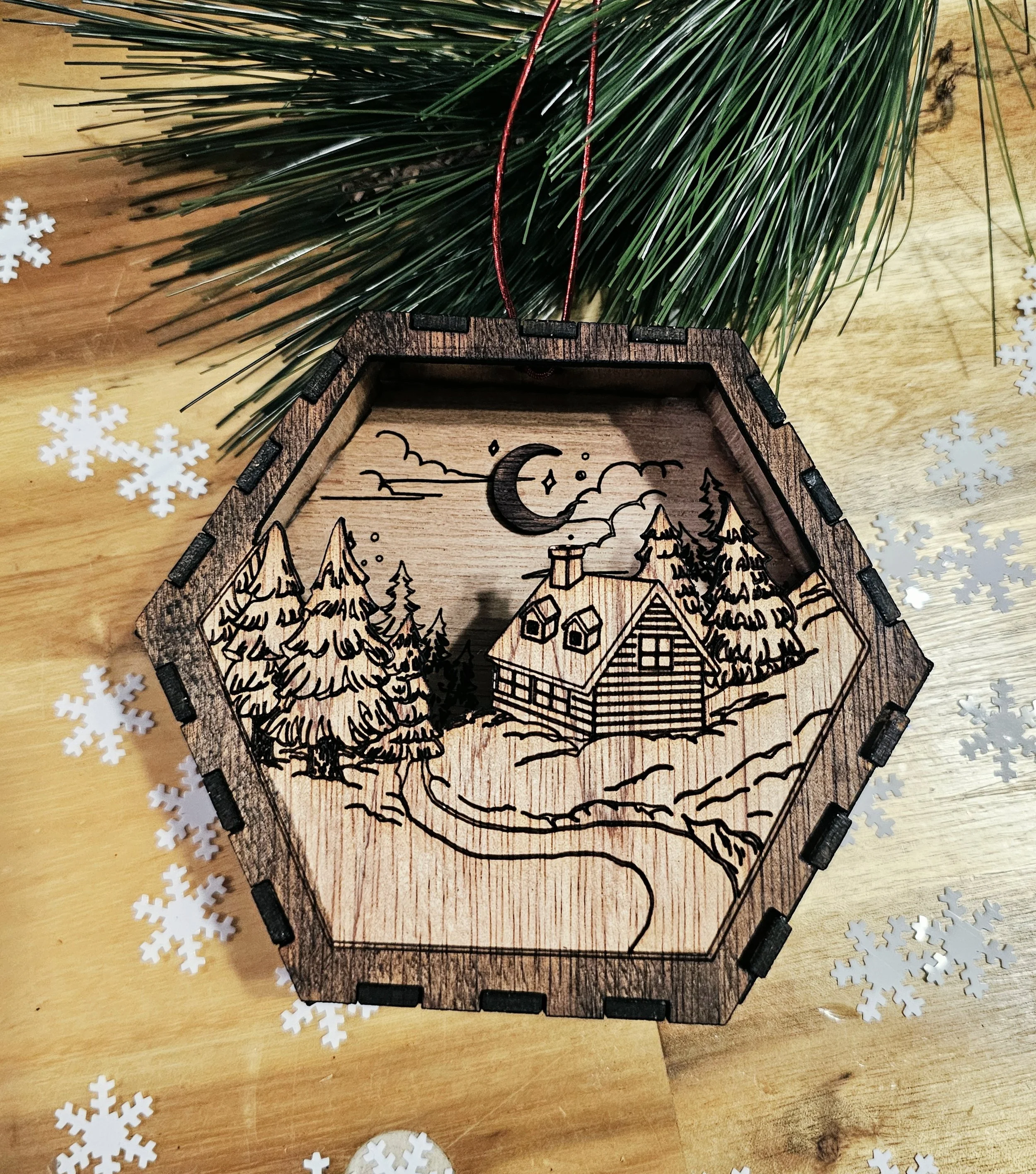 Christmas Scene Ornament 3D