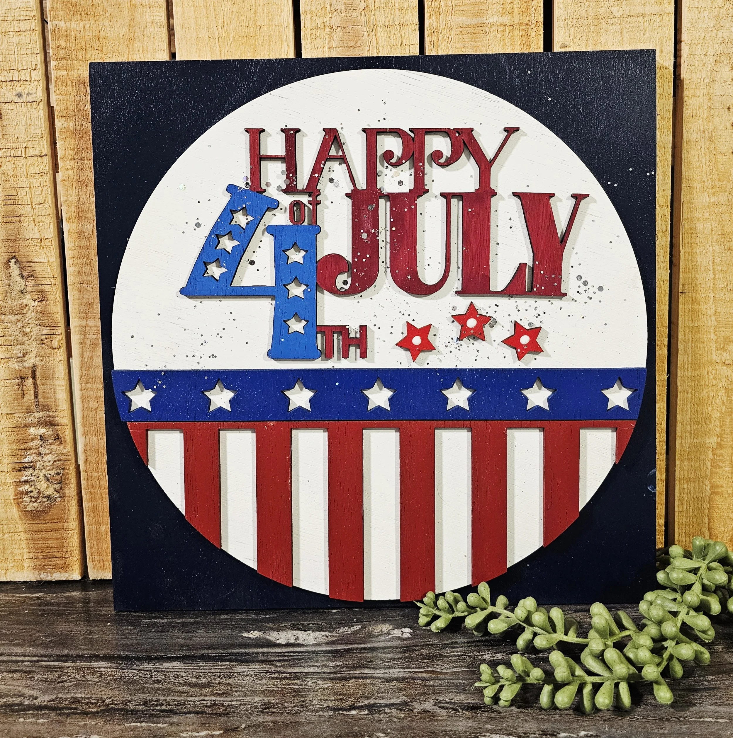 Happy 4th of July Ladder Tile
