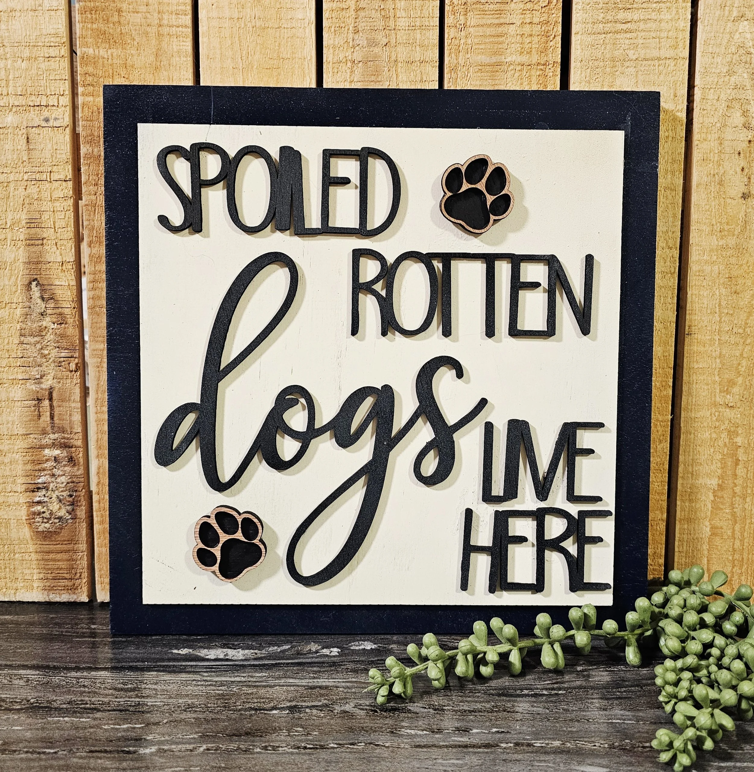 Spoiled Rotten Dogs Ladder Tile