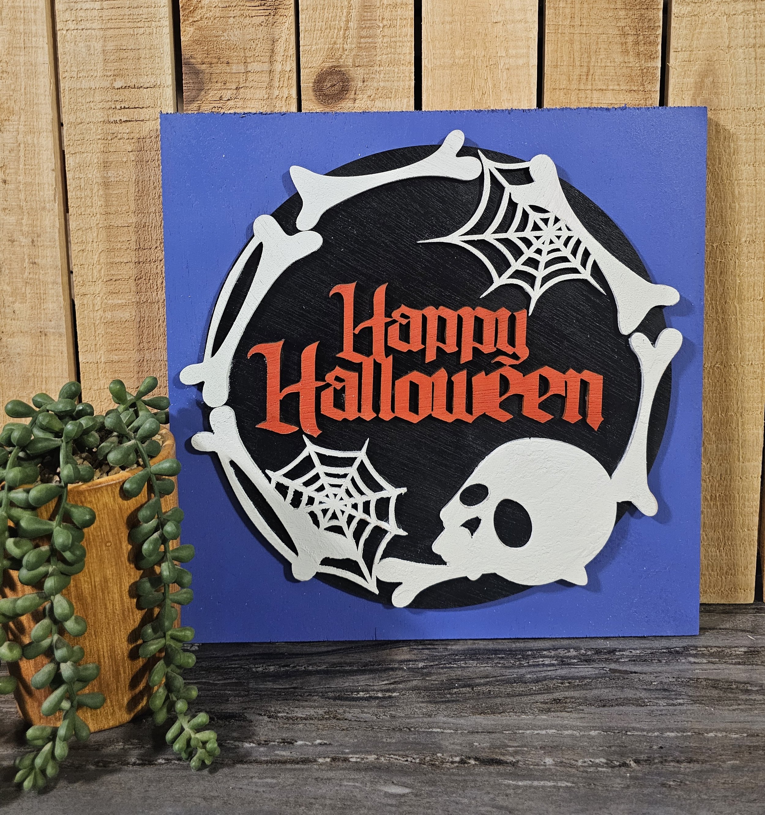 Happy Halloween Ladder Tile