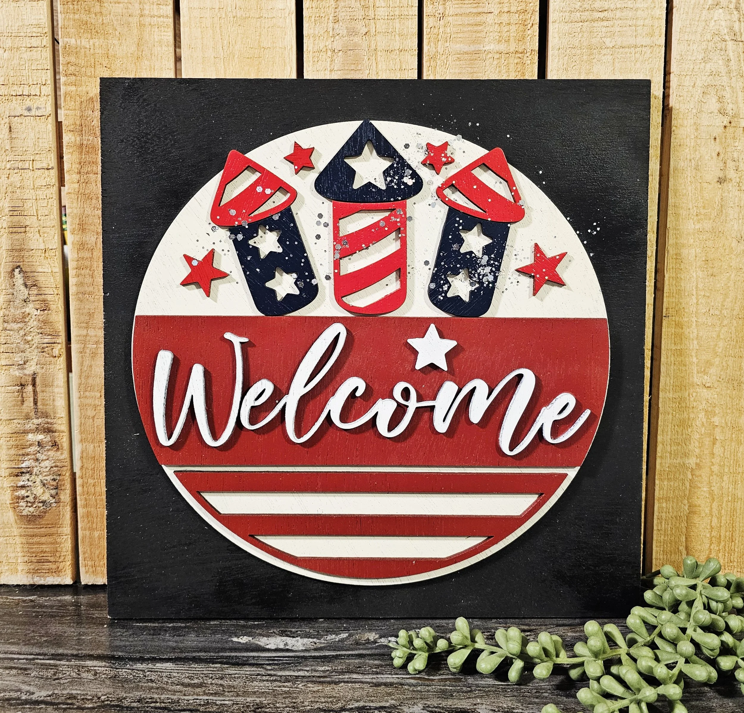 Welcome Fireworks Ladder Tile