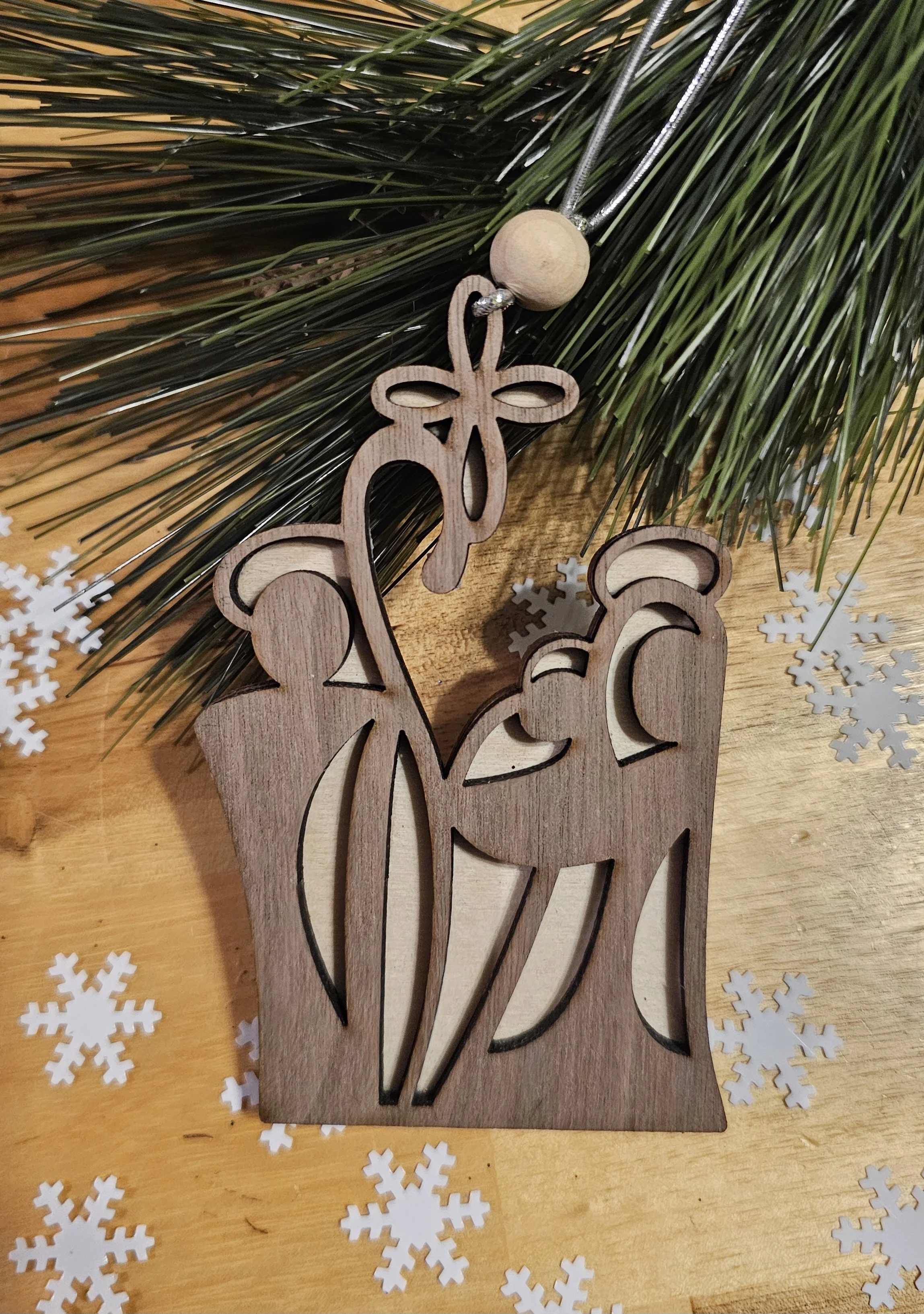 Walnut Nativity Ornament