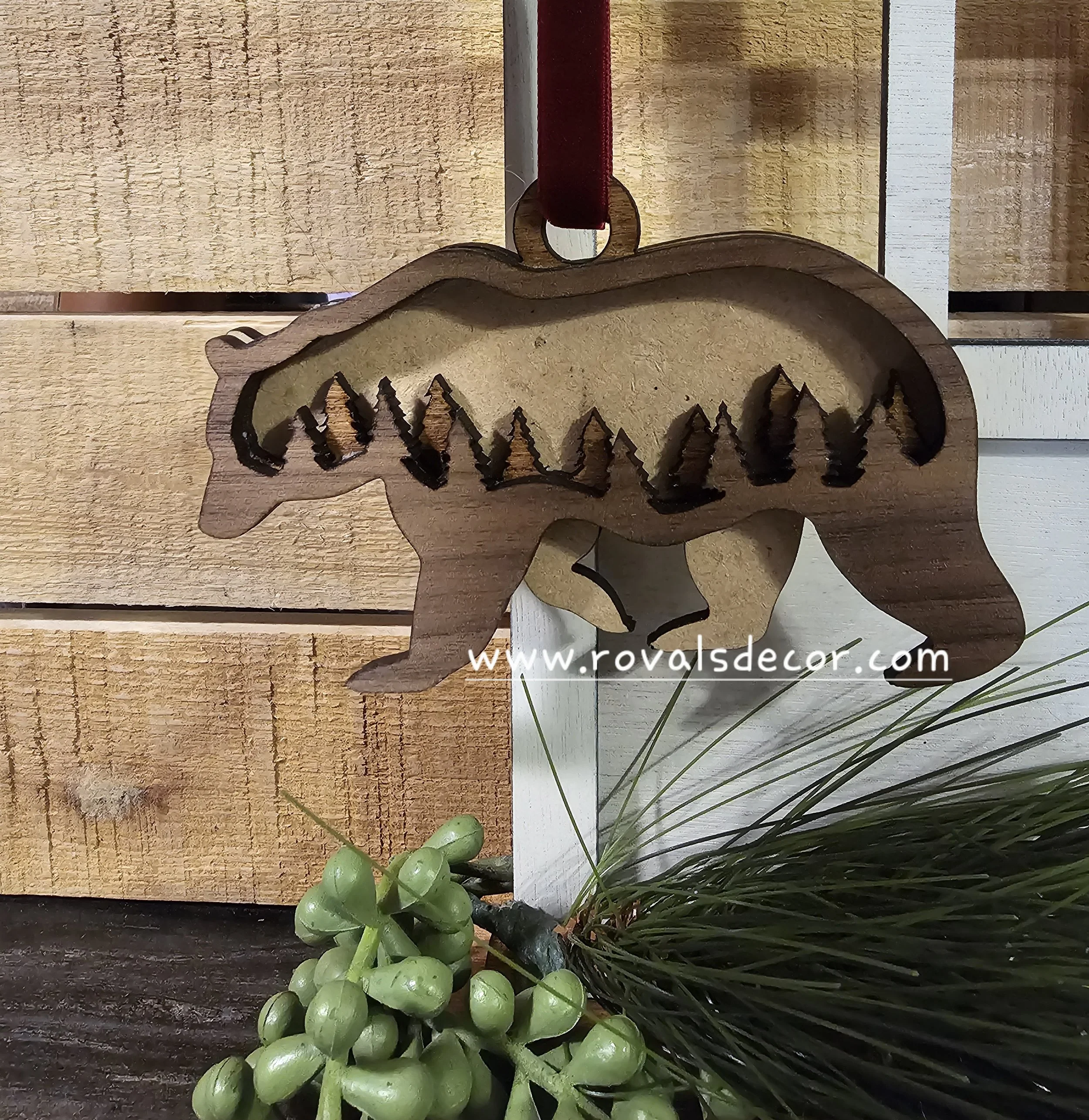 3D Smokey Mountain Bear Ornament