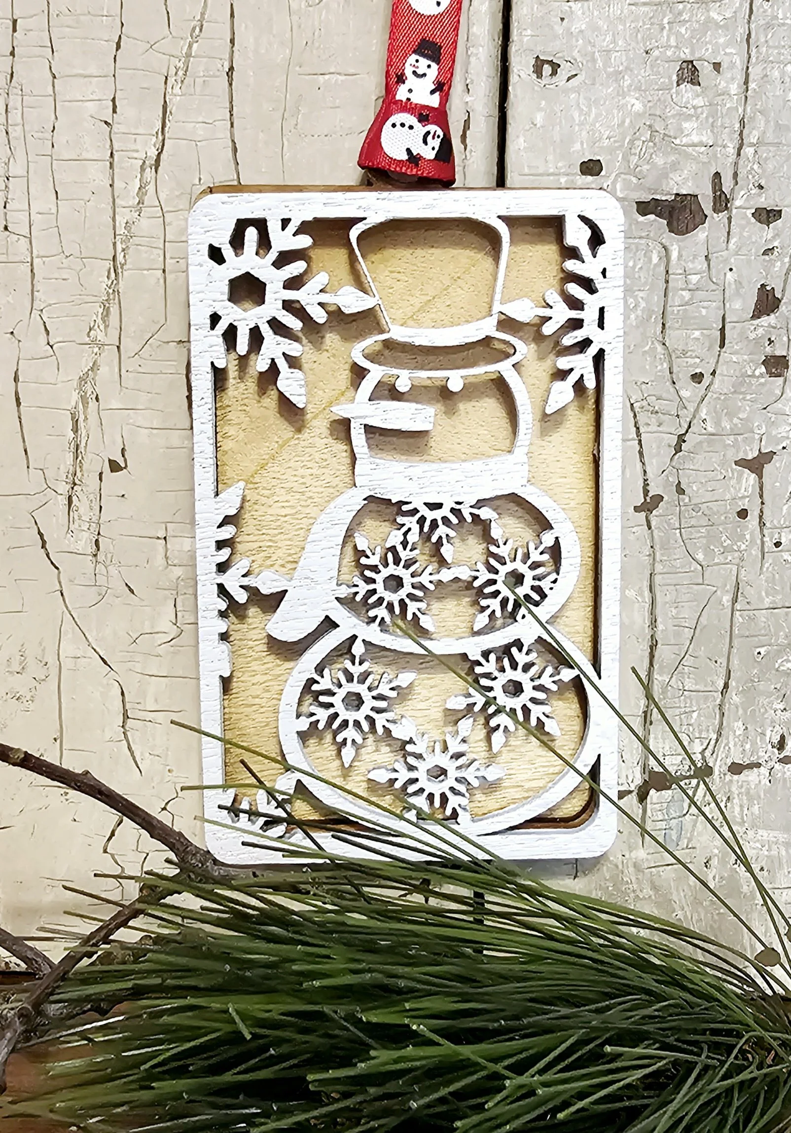 Snowman Gift Card Holder Ornament