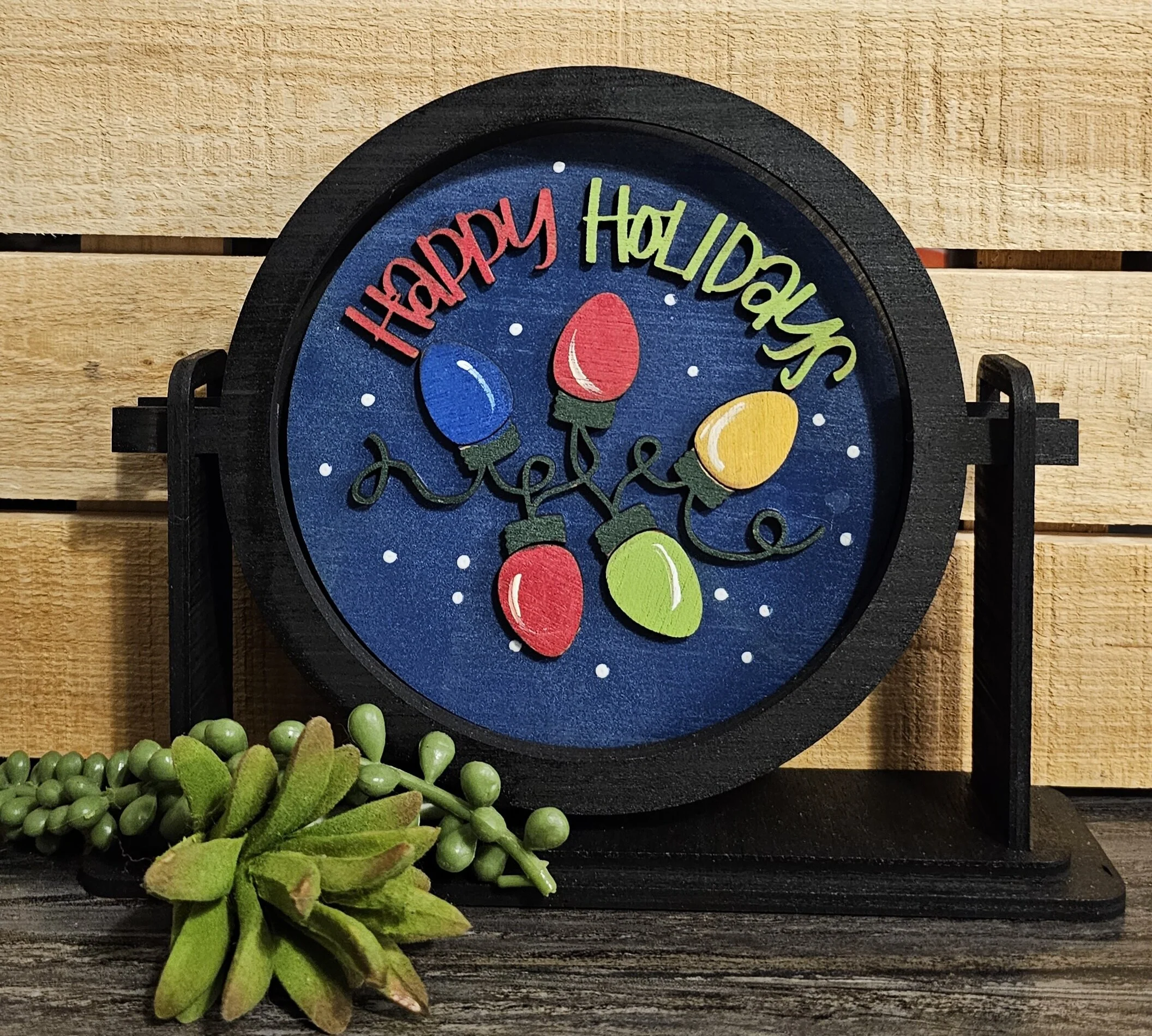 Happy Holidays Tabletop Insert