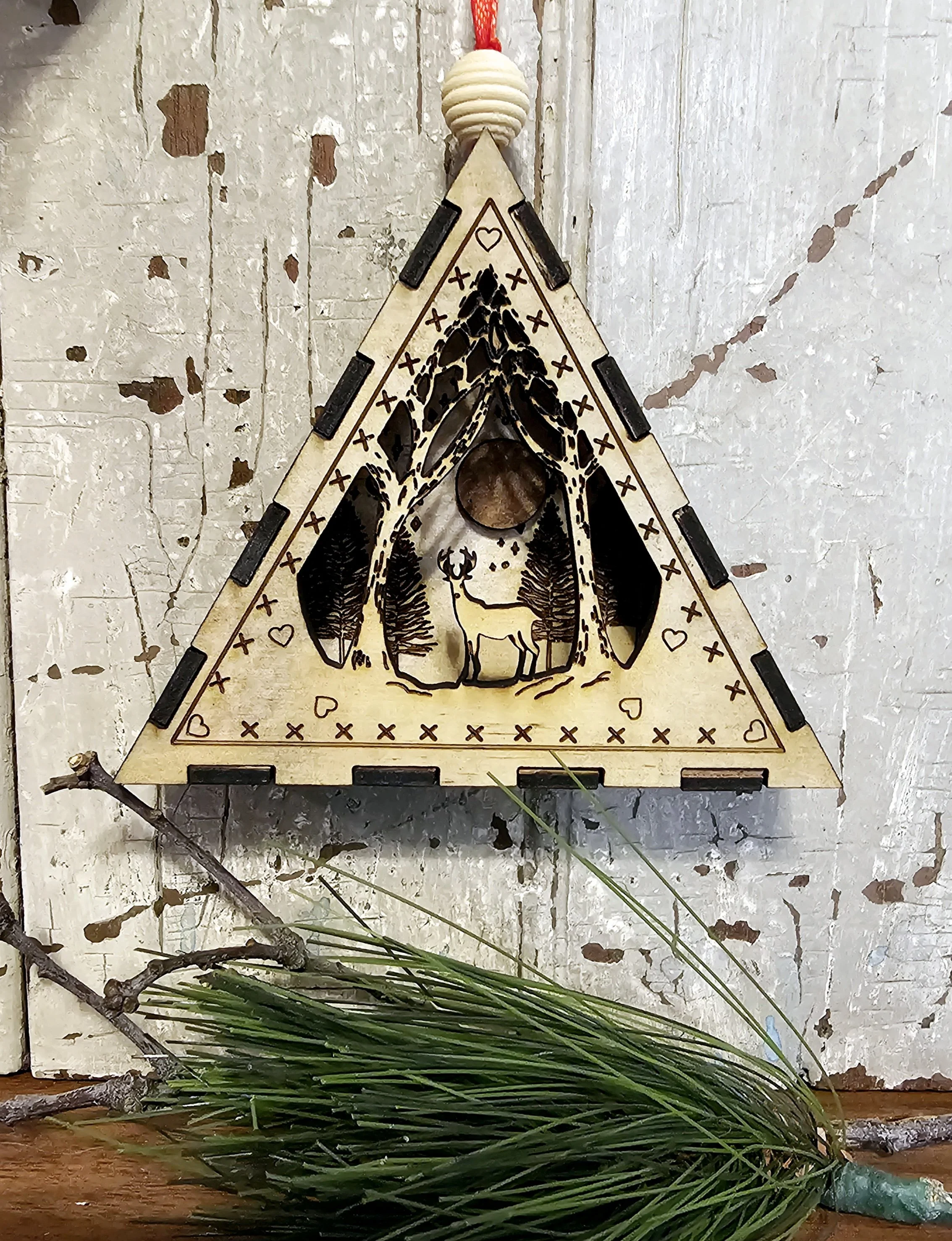 Deer 3d Shadow Christmas Ornament