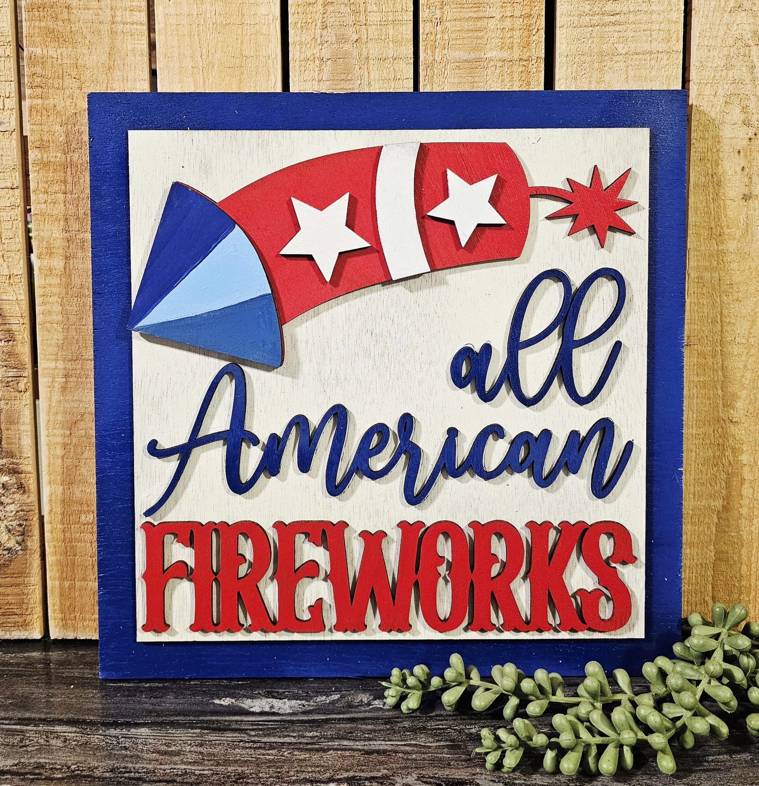 All American Fireworks Ladder Tile