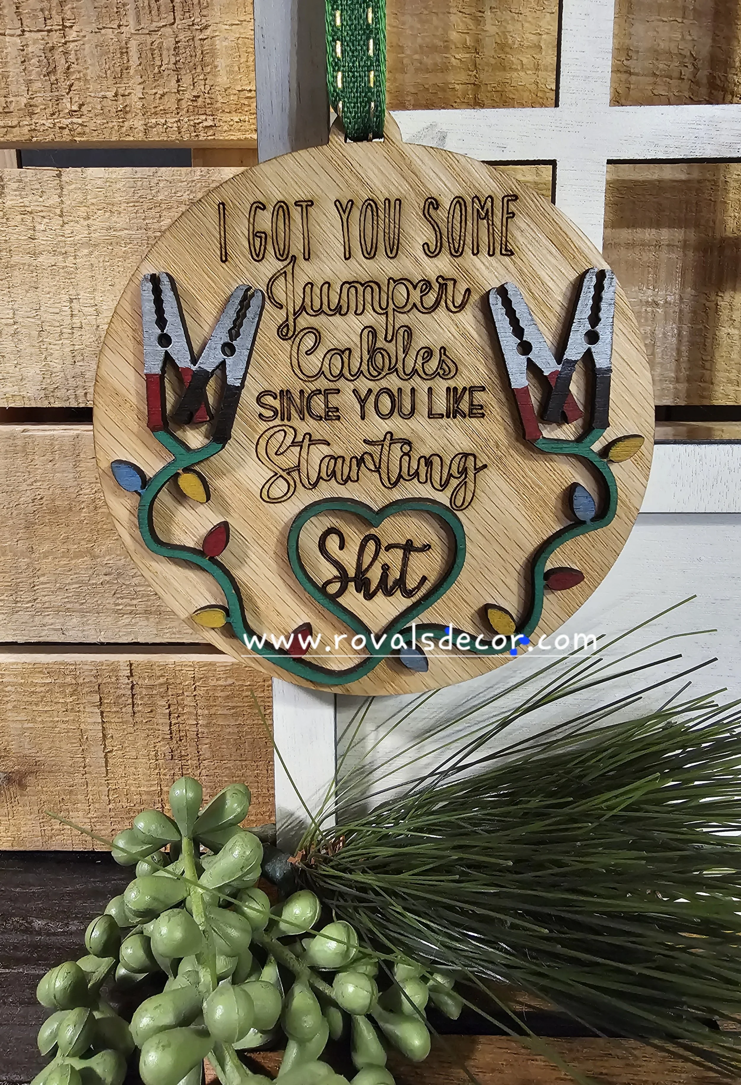 Jumper Cables Ornament