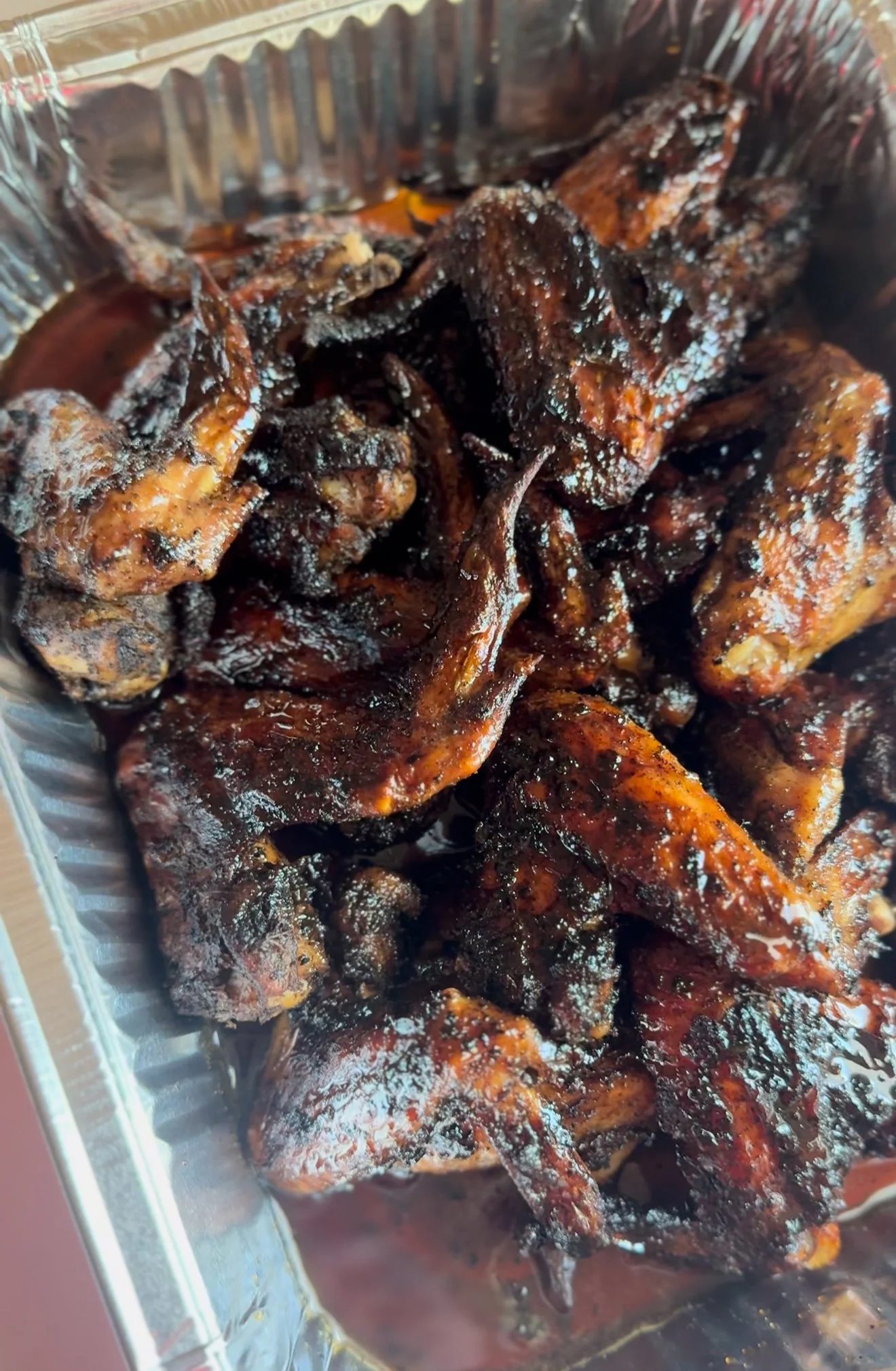 Honey Glazed Jerk Chicken wings - HALF PAN