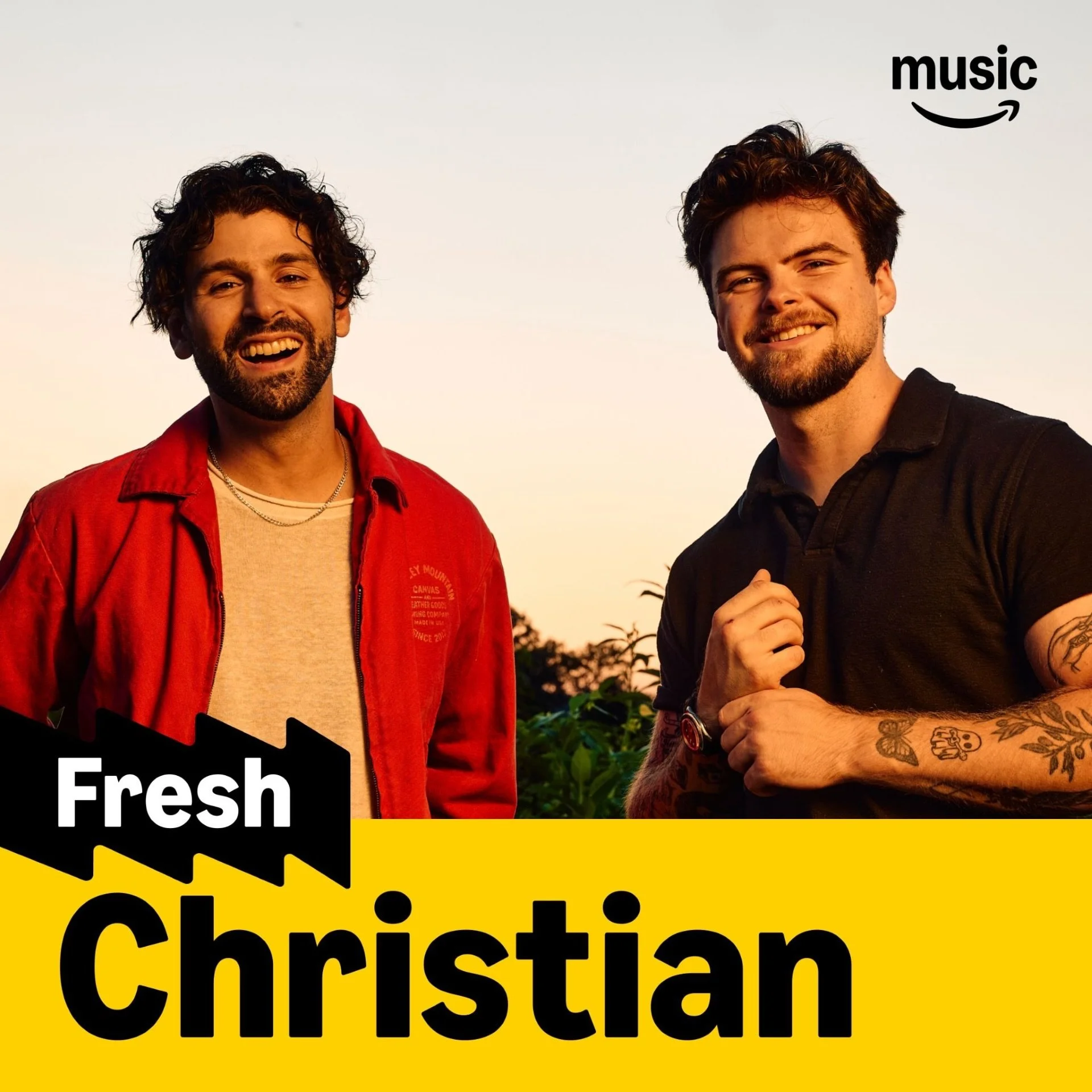 You might notice a couple familiar faces on the cover of @amazonmusic Fresh Christian playlist! Huge shout out to Amazon for all the love, go stream our debut album!