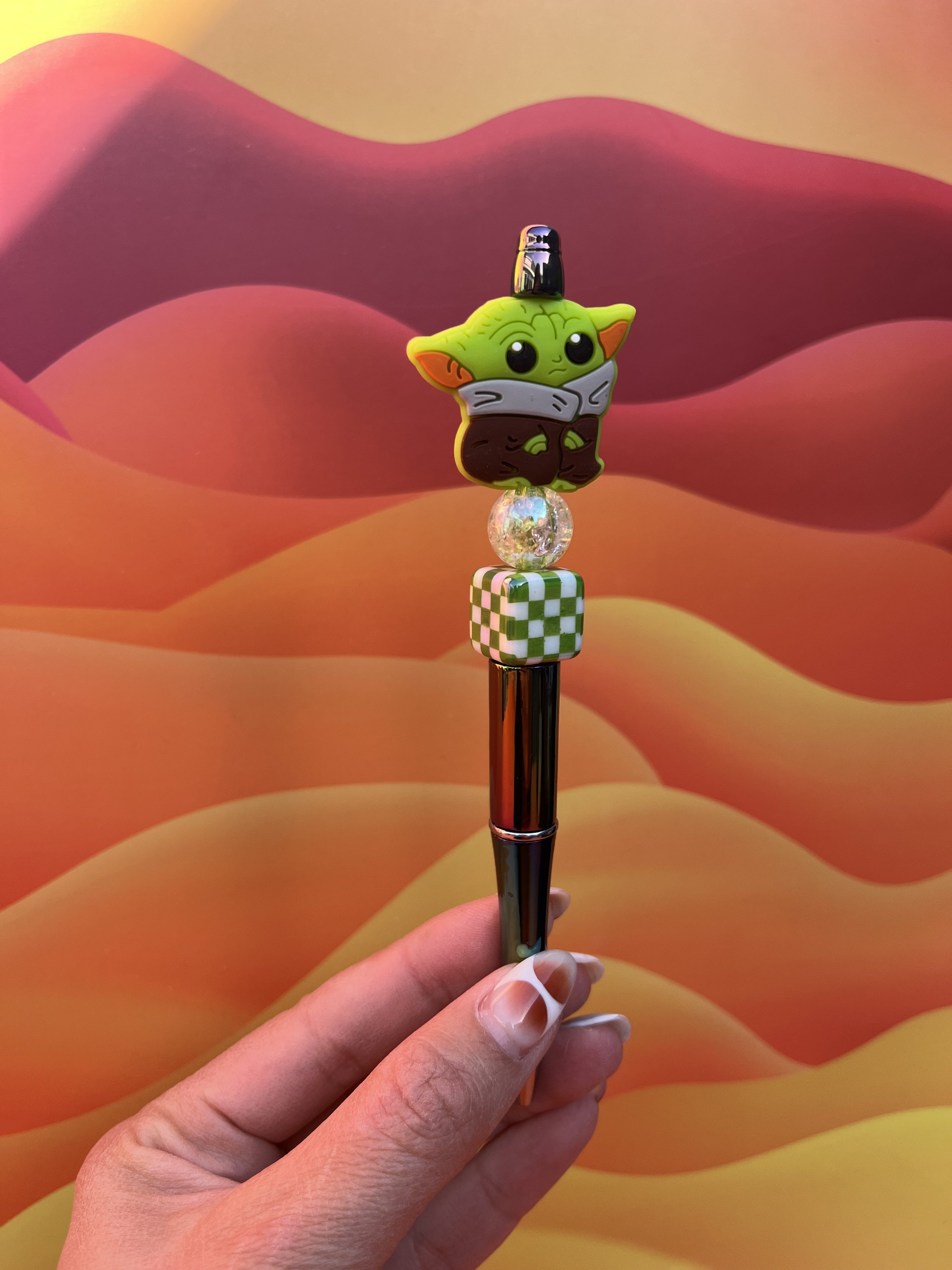 Space karakter kralen pen (groen)