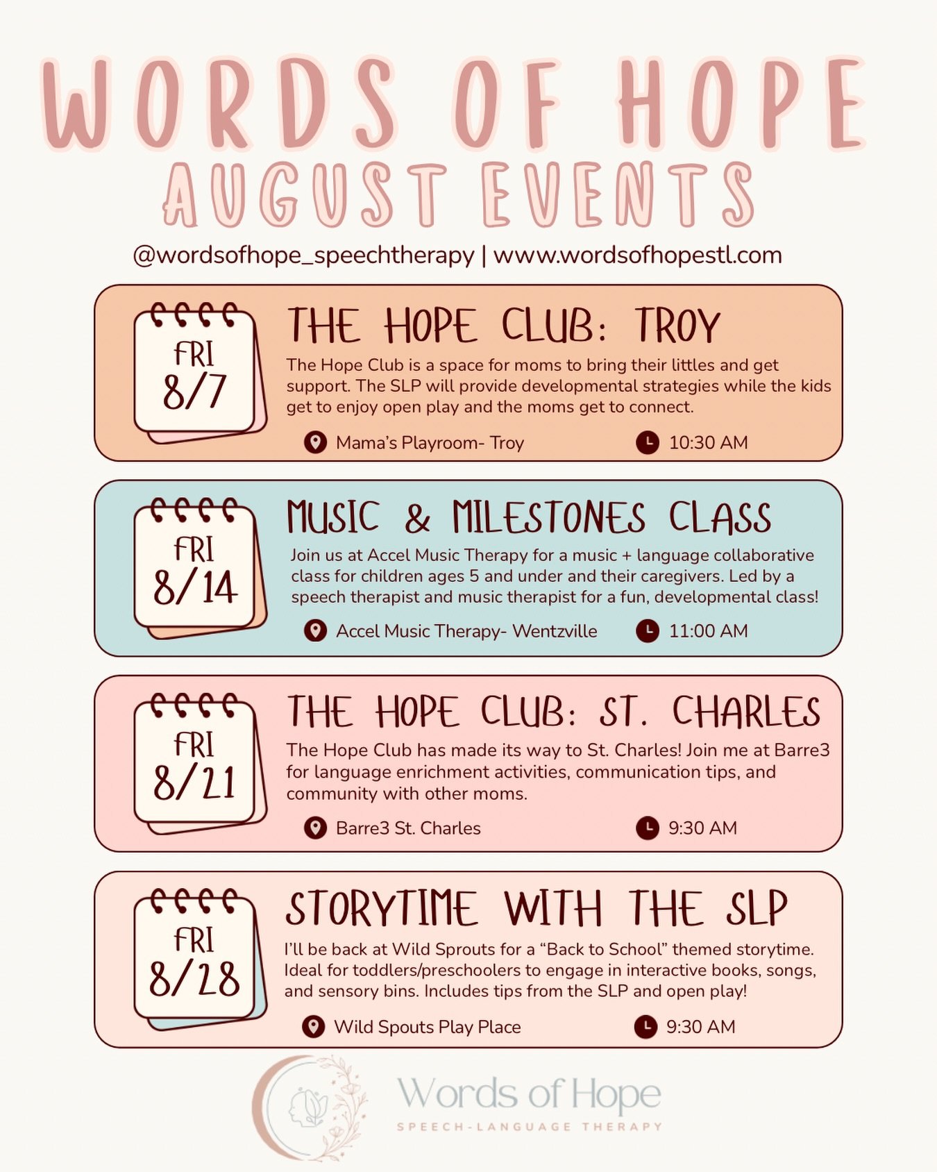 How is it already the last week of July?! 

I know August can be a dreaded month, but I&rsquo;ve got a lot of fun events coming up! 

Mark your calendars and tell me which one you&rsquo;re looking forward to 😁

#stcharlesmo #troymo #toddleractivitie