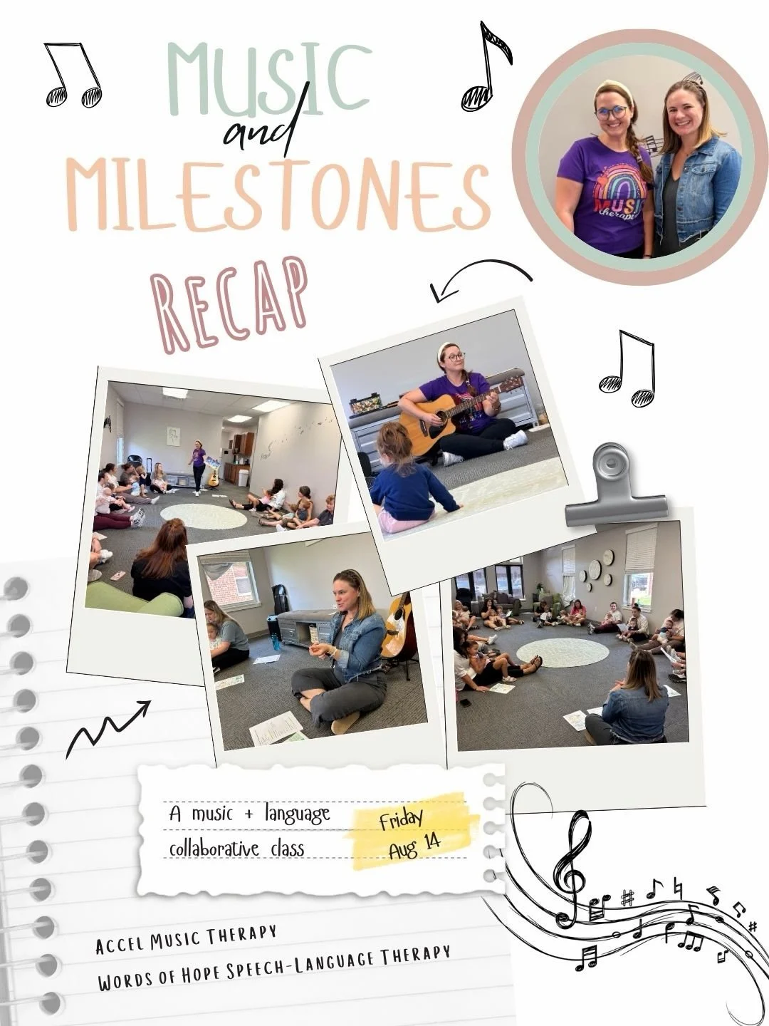 We had an AMAZING time at our Music &amp; Milestones class yesterday! 

Thank you to all the families who attended our first ever collaborative class! The ages ranged from 4 months to 6 years, and there was something for everyone. Each family left wi