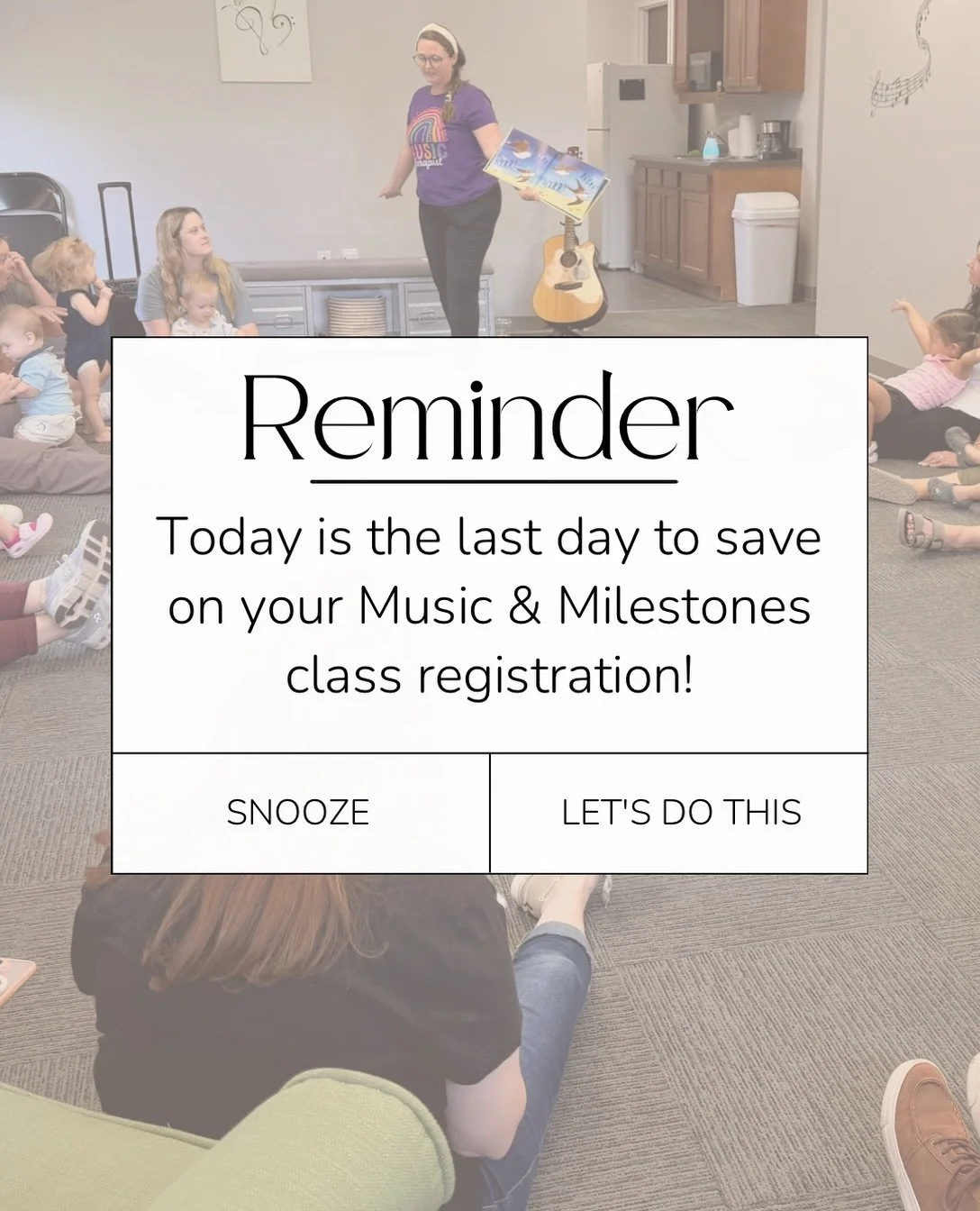 🎶 TODAY is the LAST DAY to grab early-bird pricing! 🎶

If you&rsquo;ve been thinking about joining us for Music &amp; Milestones: Music + Movement, this is your sign to snag your spot! 👀💃

We&rsquo;re getting together September 25 at 10:30 AM for