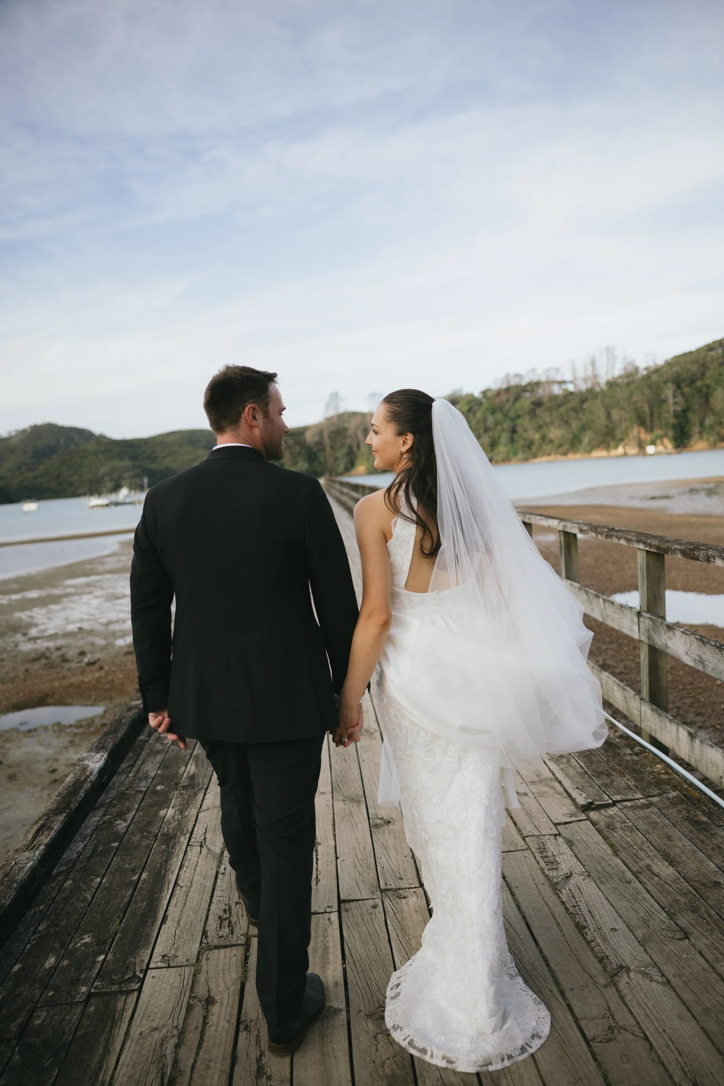 Wedding Couple at the Wharf
