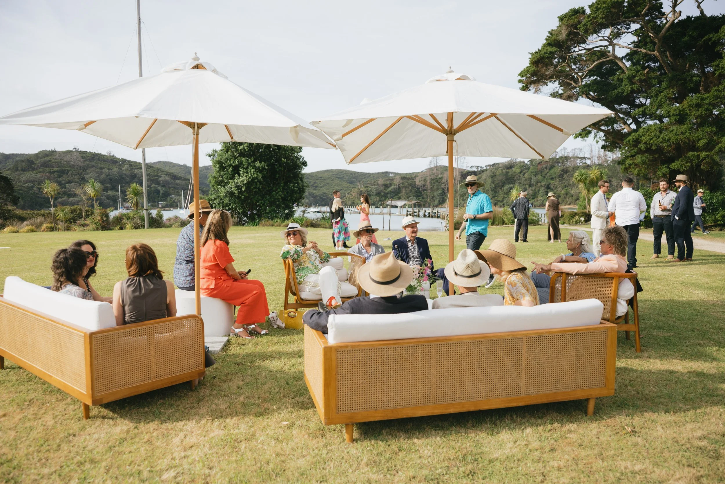 group of wedding guests