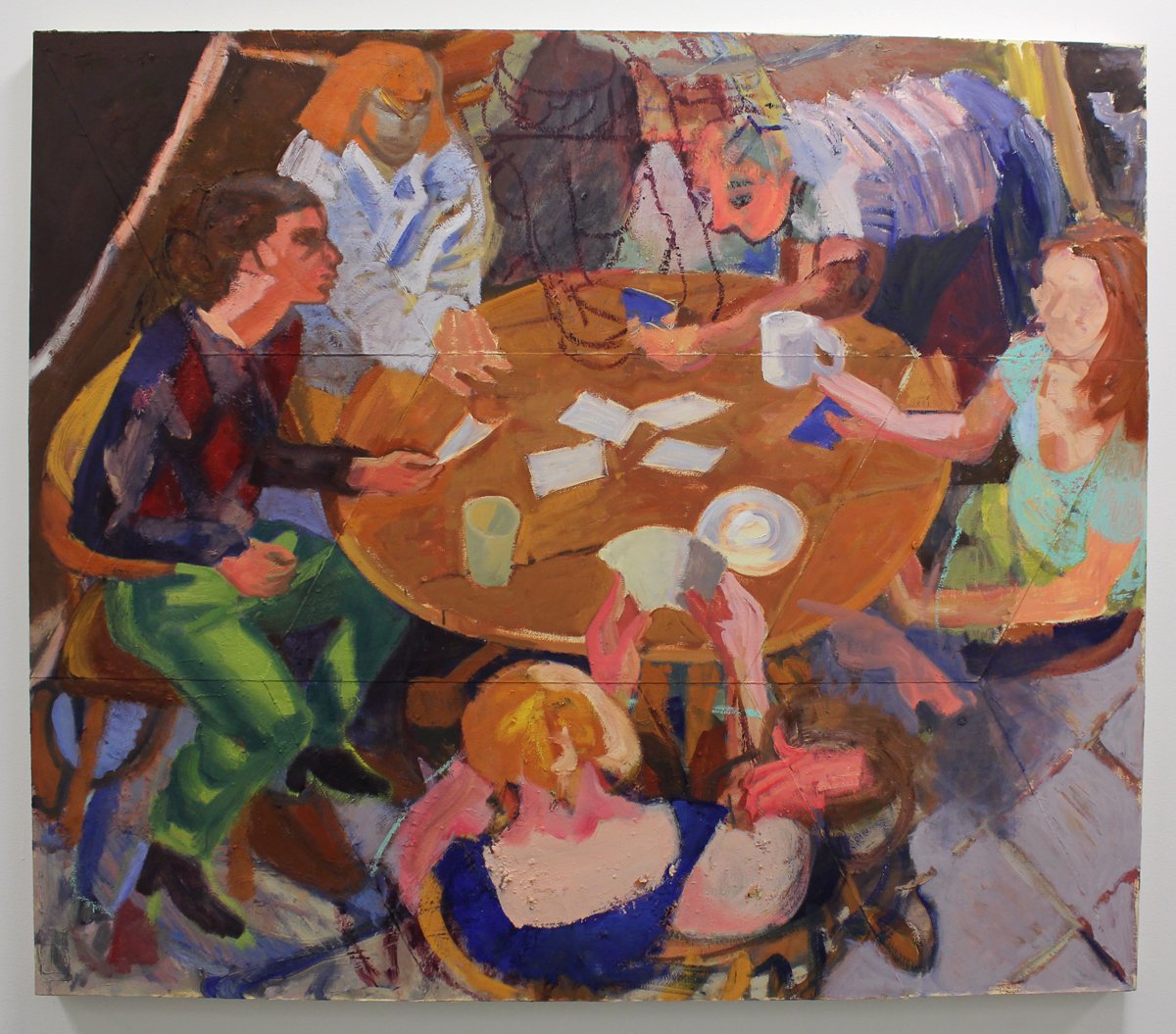  Card Players 45 in x 52 in oil on paper on canvas 2014 