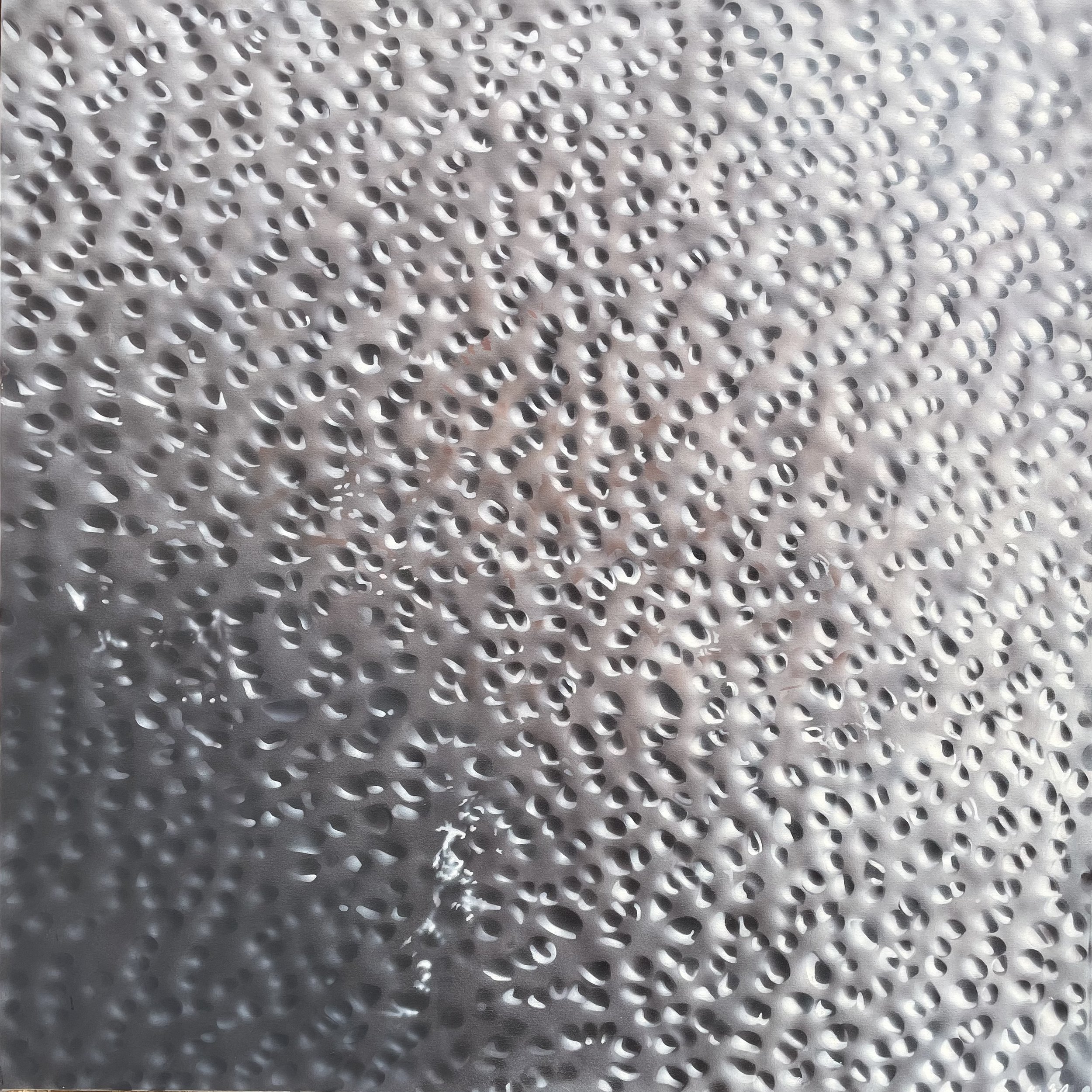 “Cowhide” Acrylic on canvas 30” X 30” (2022)